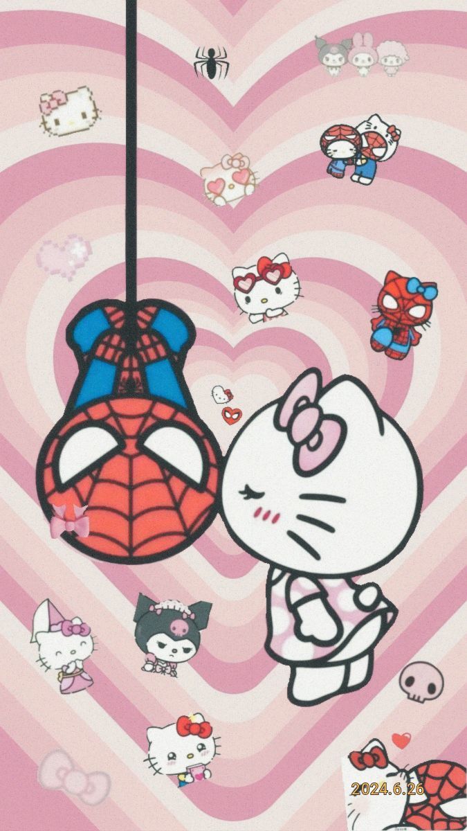 675x1200 Hello Kitty X Spider Man