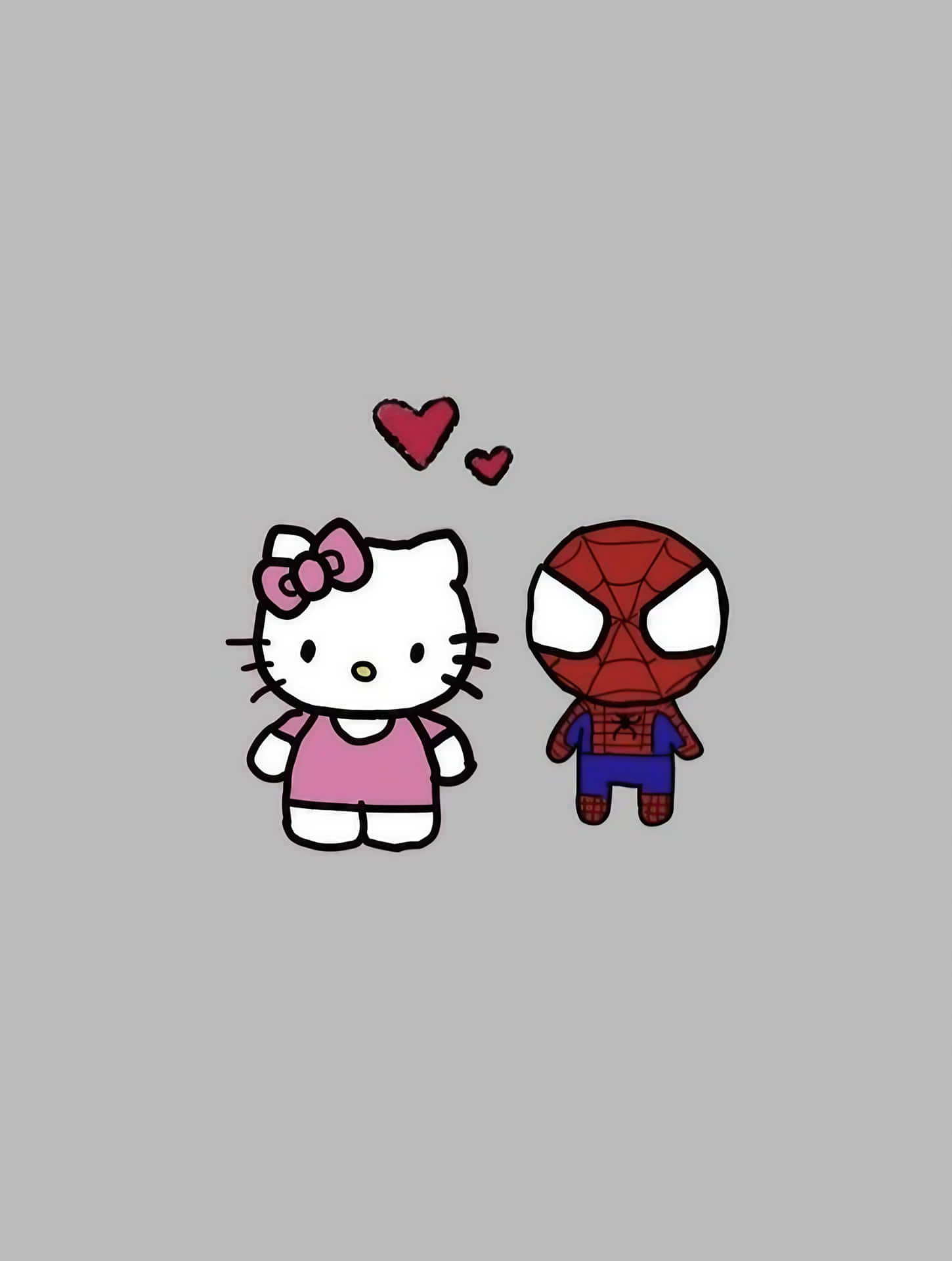 1450x1920 Download Hello Kitty Spiderman Crossover Wallpaper