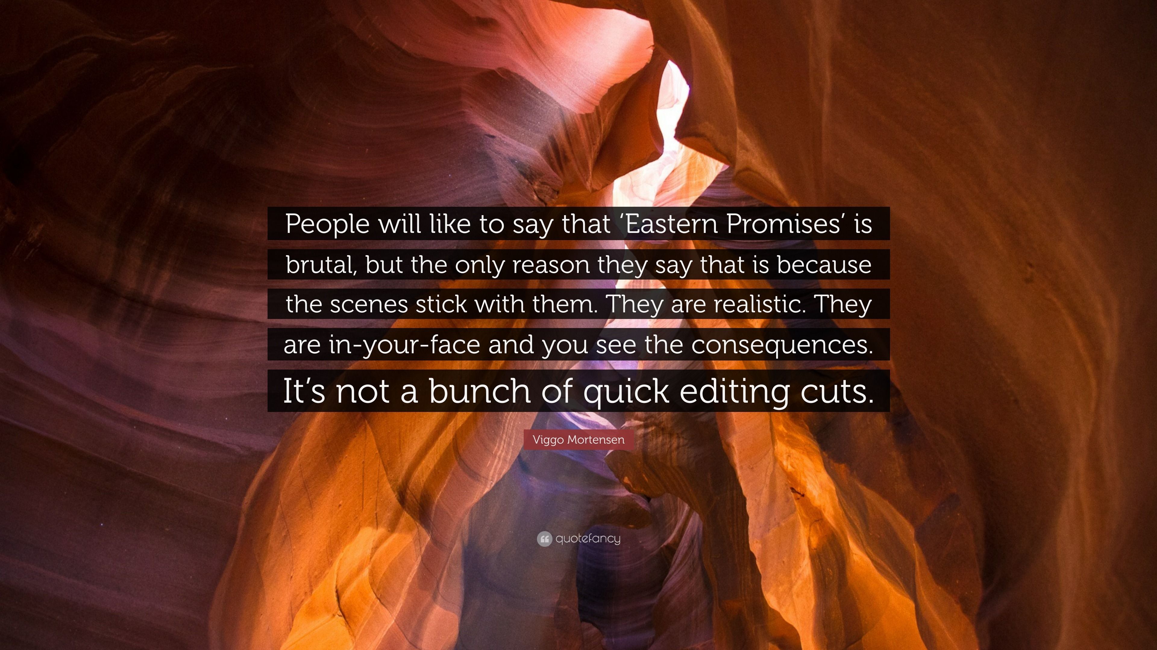 3840x2160 Viggo Mortensen Quote: “People will like to say that 'Eastern Promises' is brutal, but the only reason they say that is because the scenes.”