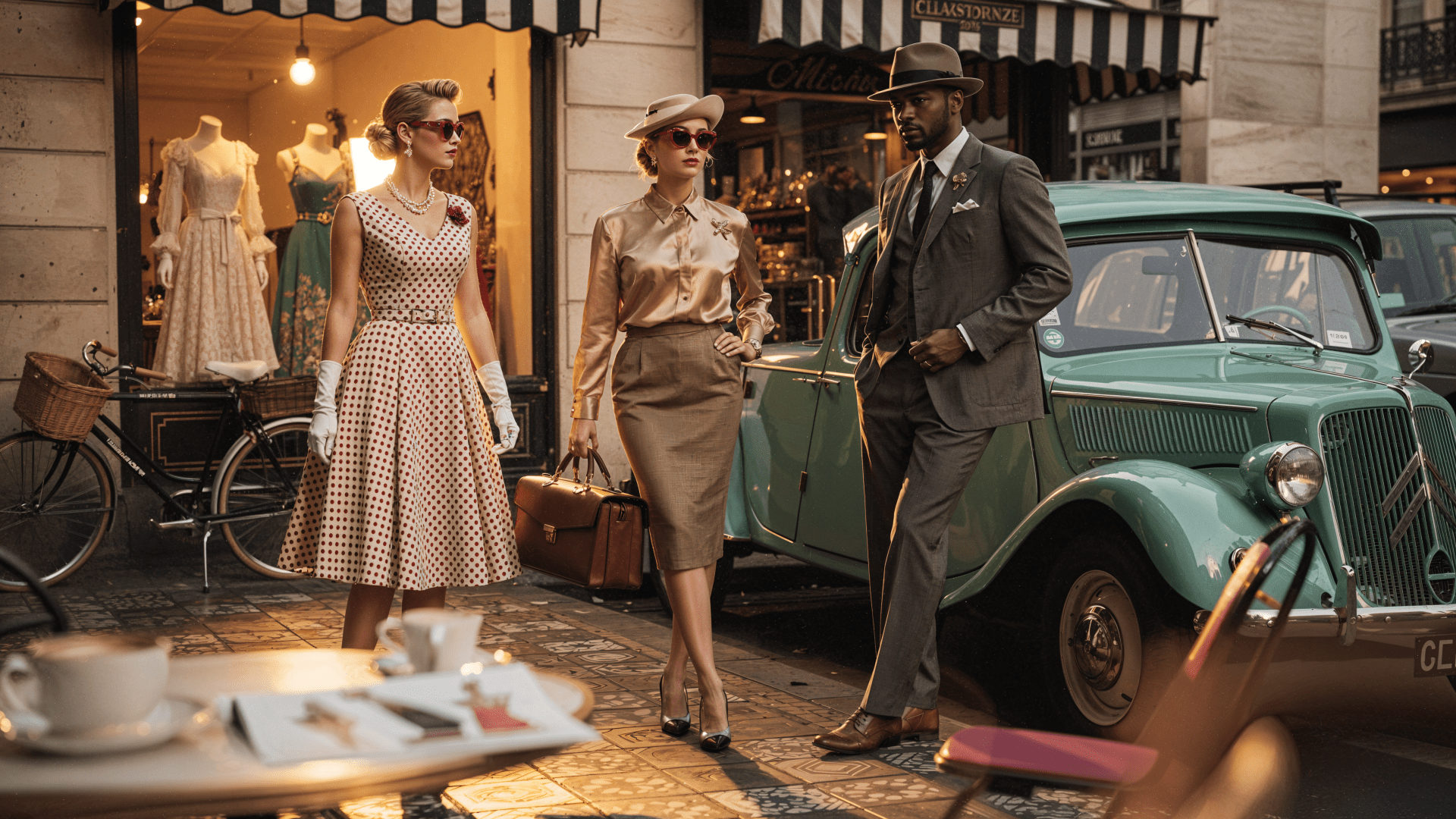 1920x1080 4K Ultra HD Vintage Fashion: Timeless Street Glamour