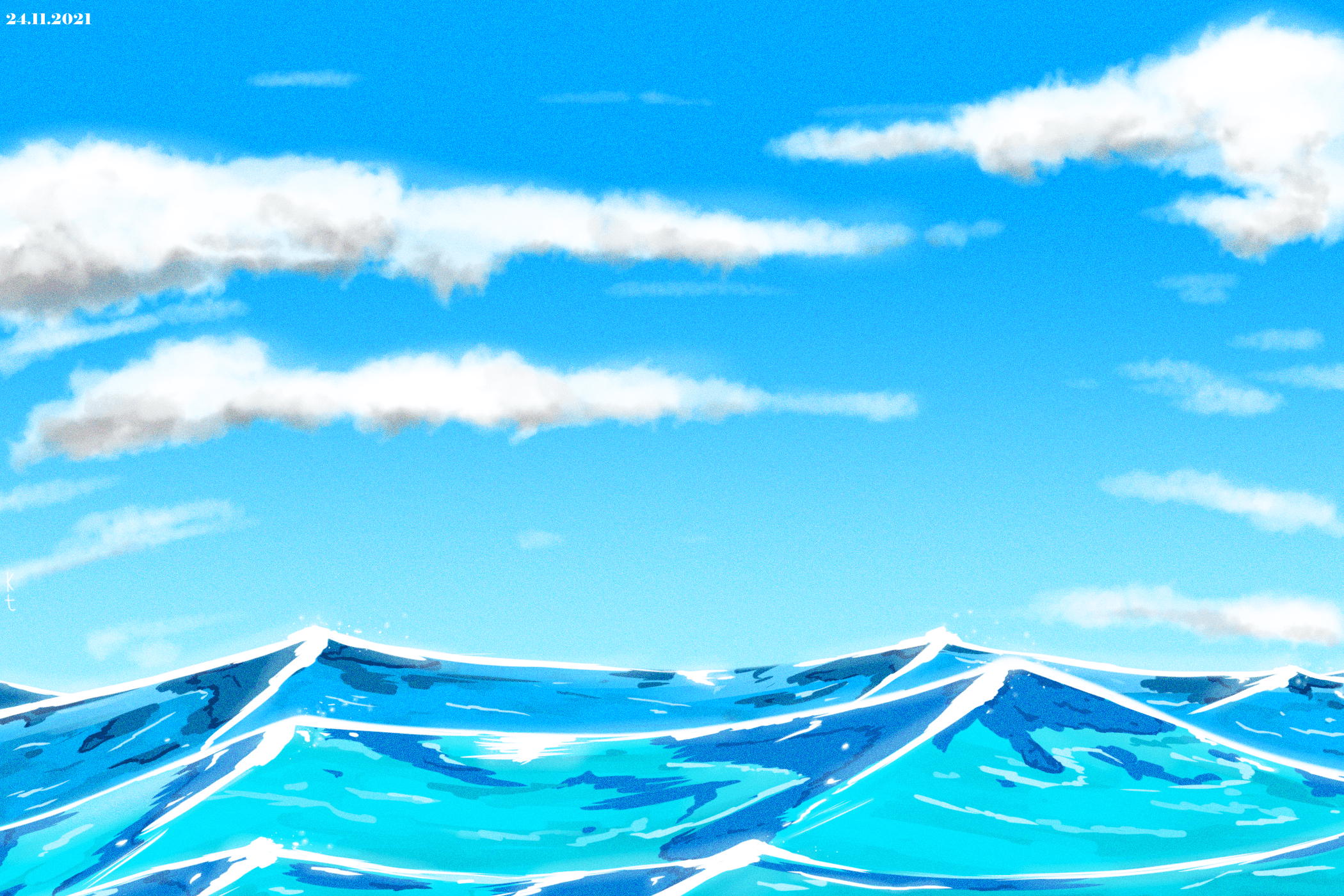 2100x1400 One Piece ocean style
