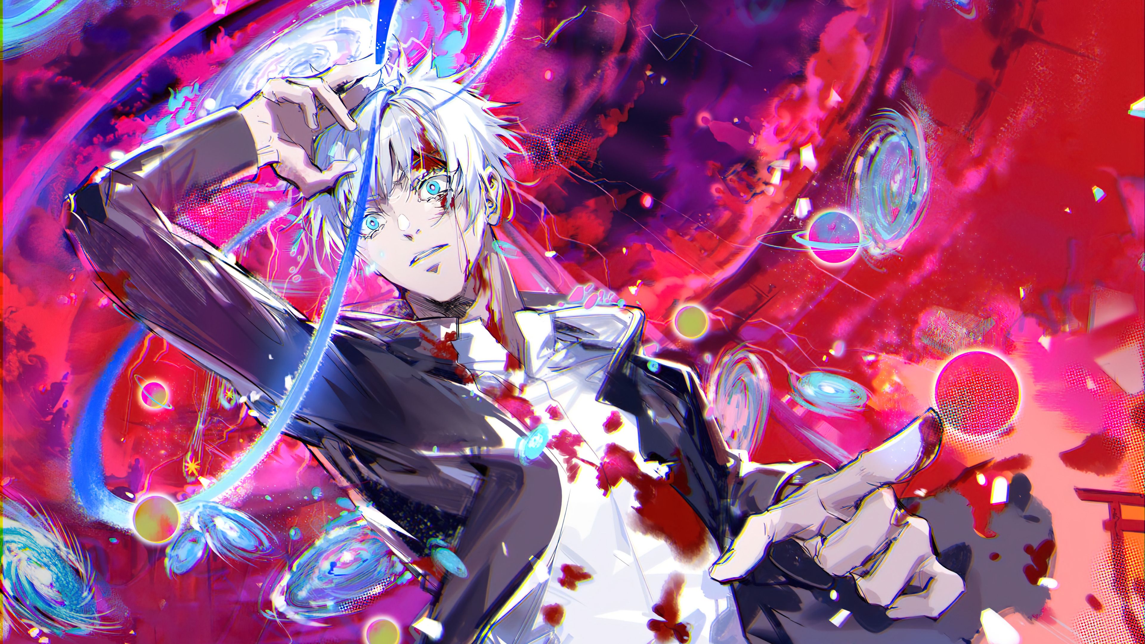3840x2160 Satoru Gojo Ultimate Void Wallpaper 4K PC Desktop e