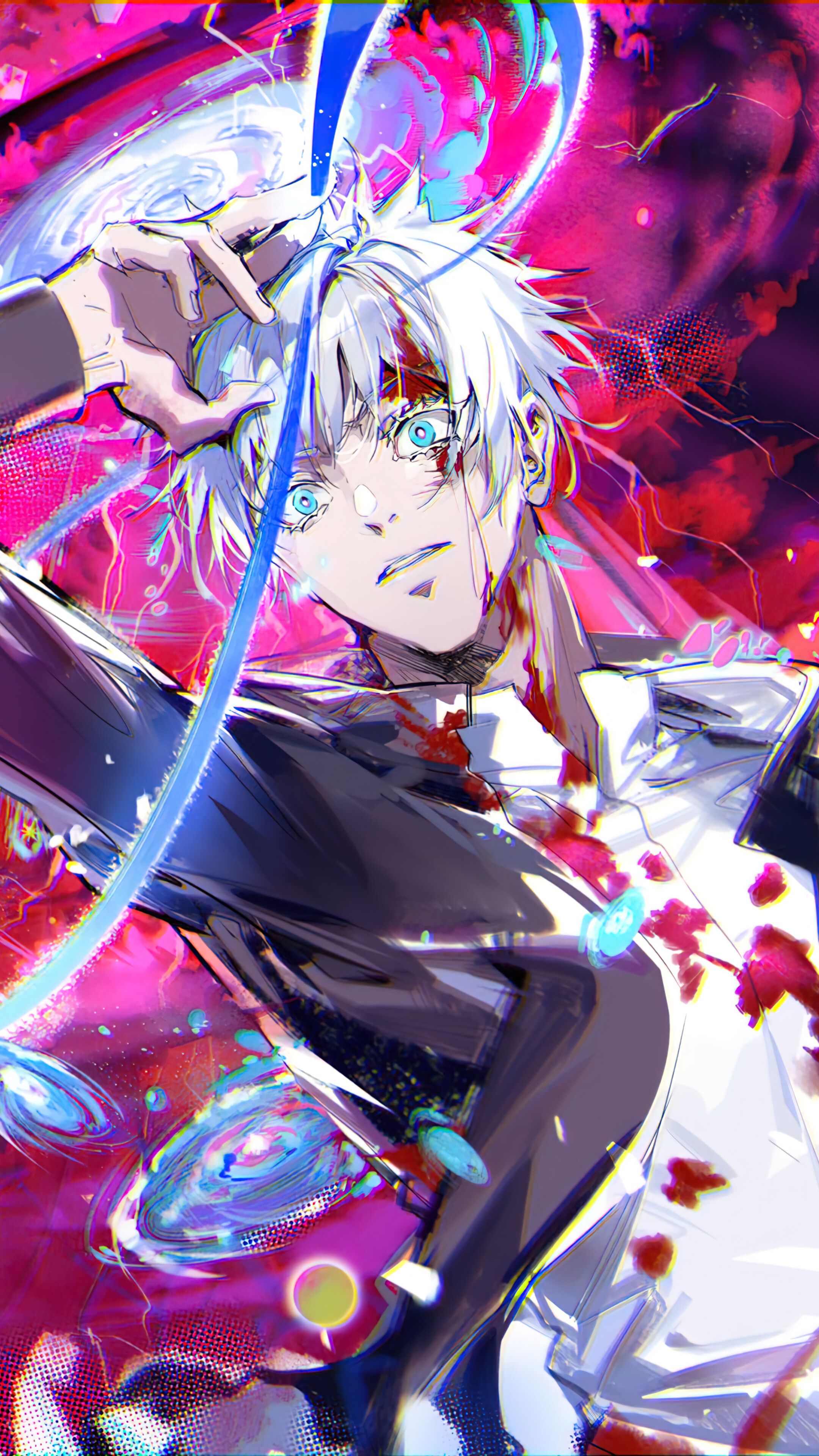 2160x3840 Satoru Gojo Ultimate Void Wallpaper iPhone Phone 4K e