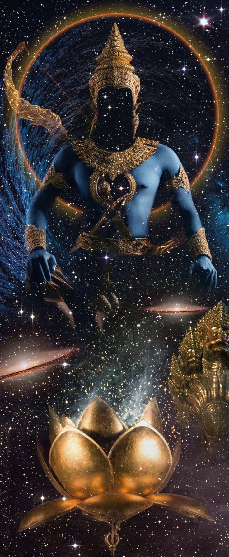736x1786 Cosmic Vishnu Wallpaper