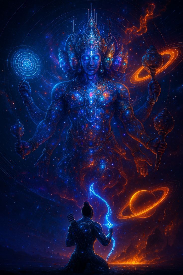 736x1104 Vishnu Bhagwan in Cosmic form