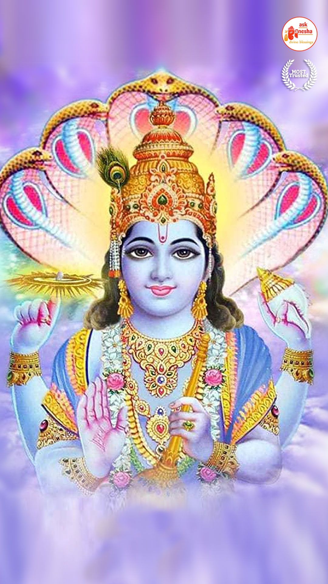 1080x1920 Vishnu Wallpaper [HD]. Download Free Image on Askganesha
