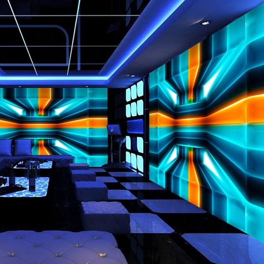 894x894 KTV Design Custom Background Wallpaper Karaoke Room Bar Wall Cloth Clear Bar Night Club Private Room Decoration Wall Picture 250cmx175cm : Amazon.de: DIY & Tools