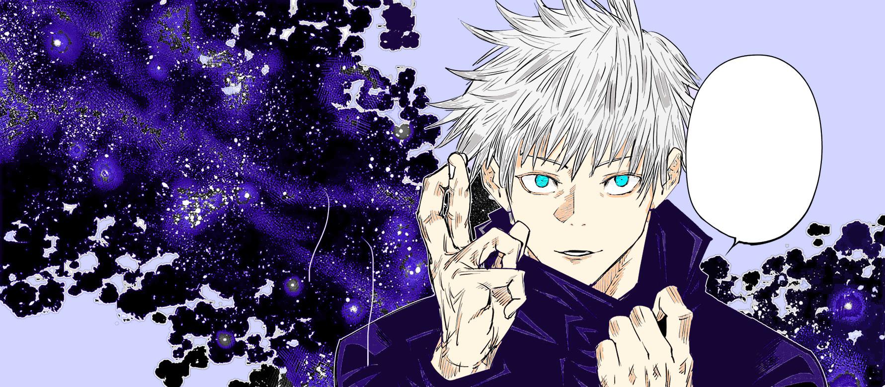 1781x779 Old coloring I did on Gojo Satoru Infinity