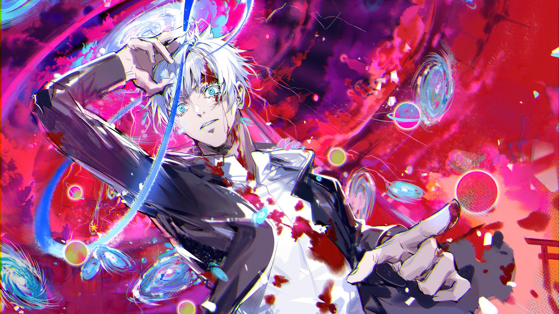 1920x1080 Satoru Gojo Ultimate Void Wallpaper 4K PC Desktop e