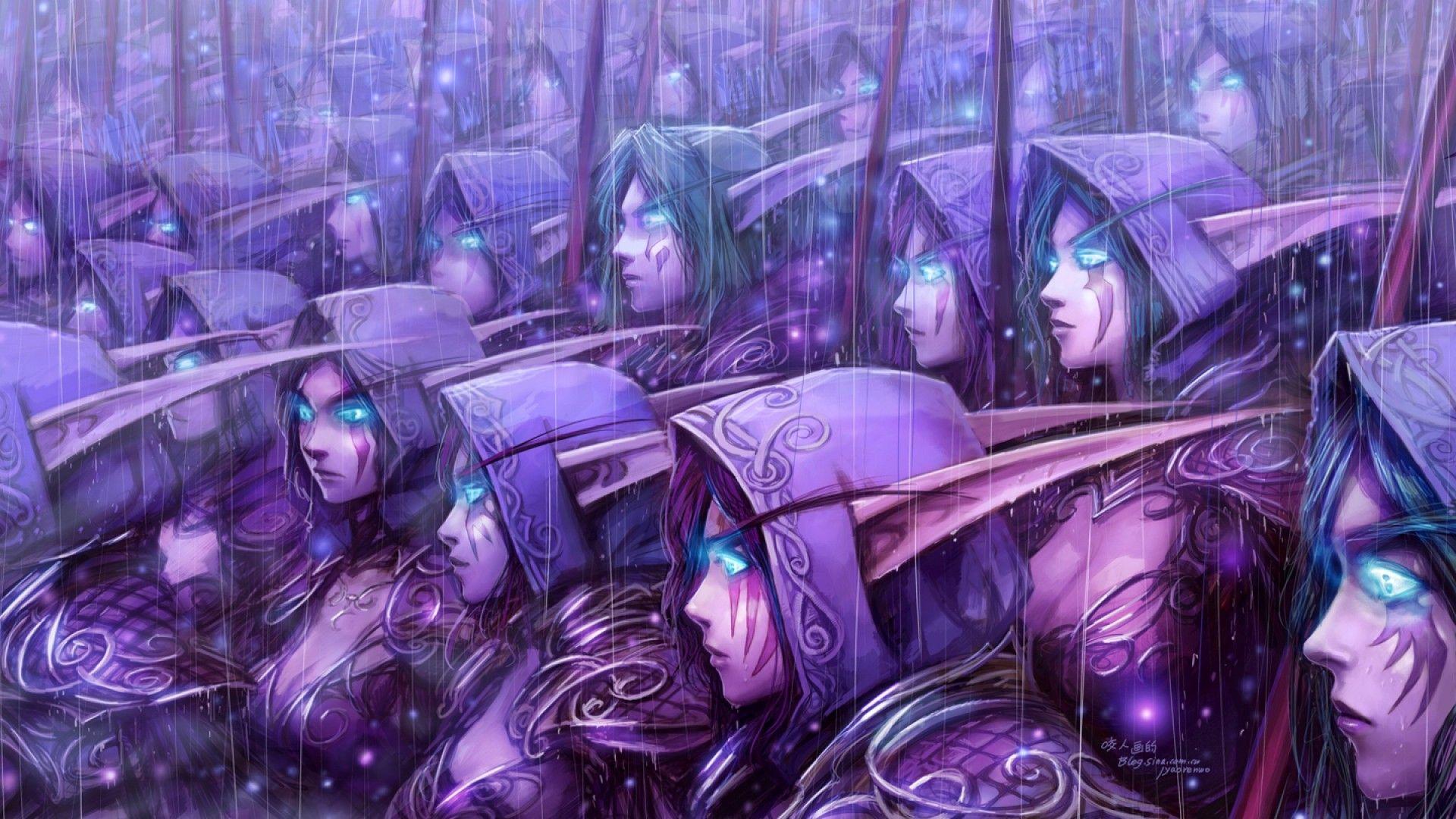 1920x1080 army, video games, Blizzard Entertainment, World of Warcraft, rain