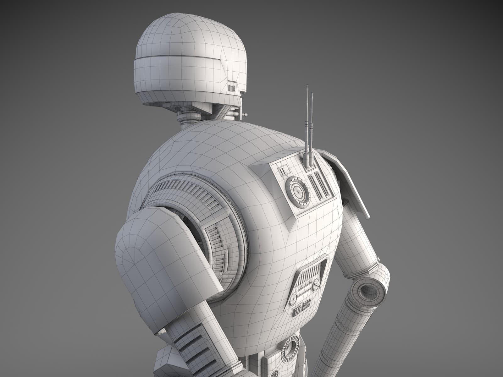 1600x1200 Star Wars K 2SO Droid 3D Model