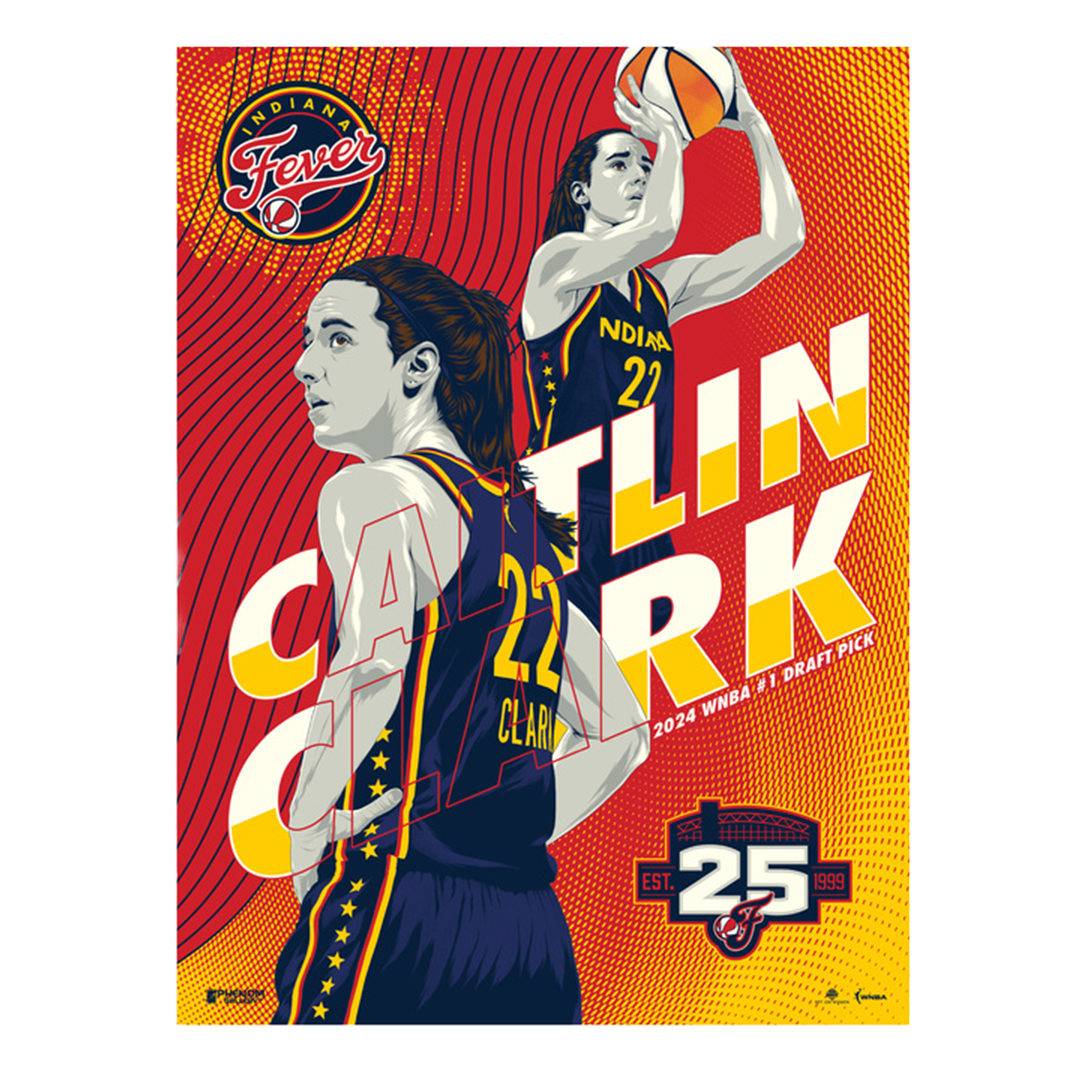 1080x1080 Indiana Fever Caitlin Clark Season 1 Limited Edition Poster in Navy