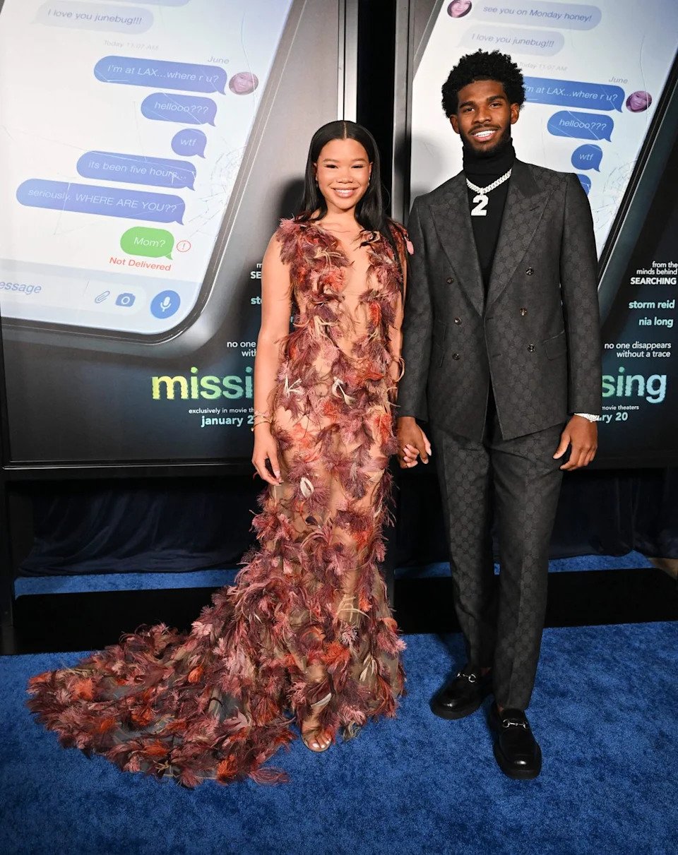 960x1211 Storm Reid and Boyfriend Shedeur Sanders Make Their Red Carpet Debut as a Couple
