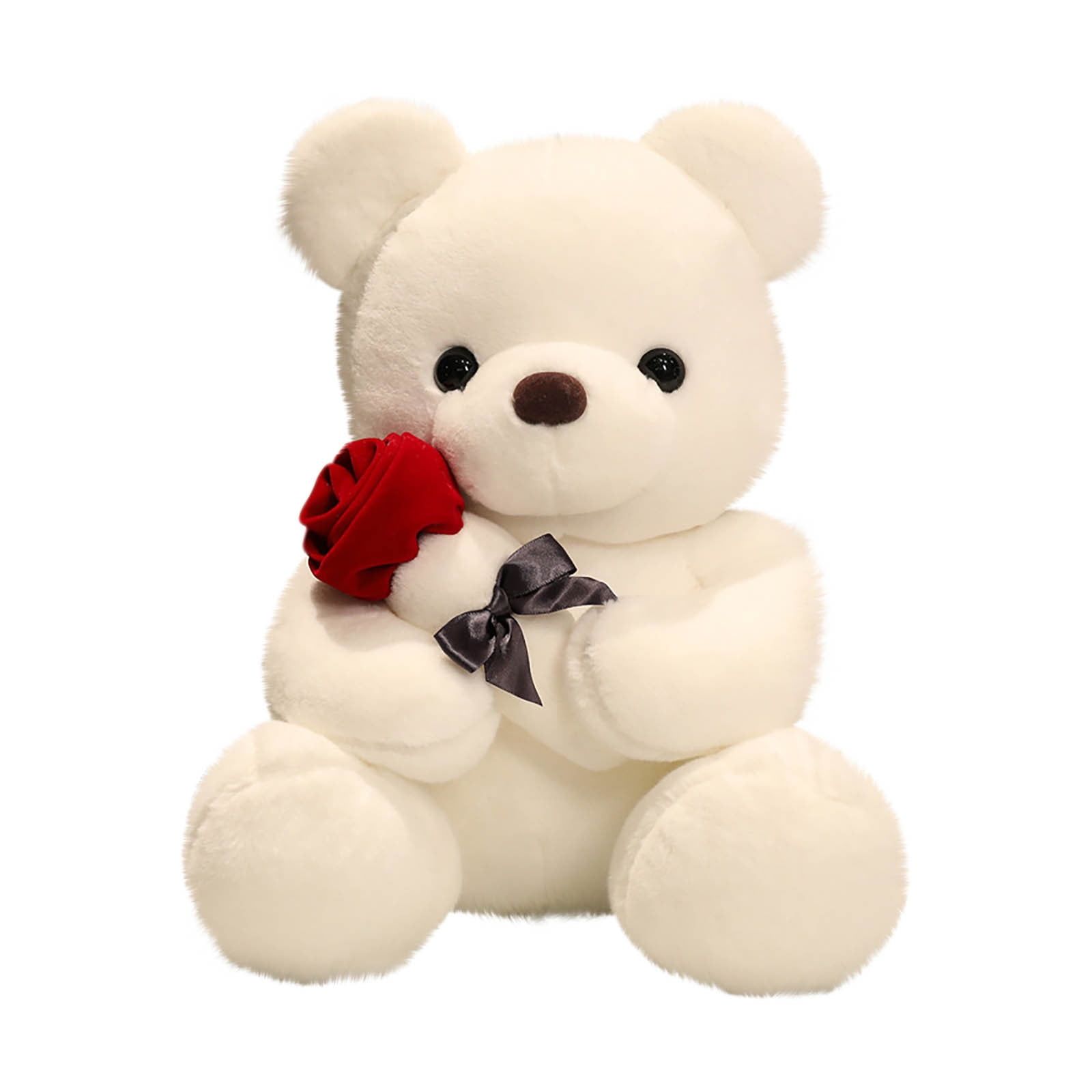 1600x1600 Mother's Gift for Girlfriend, Wife, Woman, Soft Plush Teddy Bear with Rose Stuffed Animals Toys Dolls Cute Bed Ornaments Mother's Day Gifts Girls Gifts Lover 9 Inches