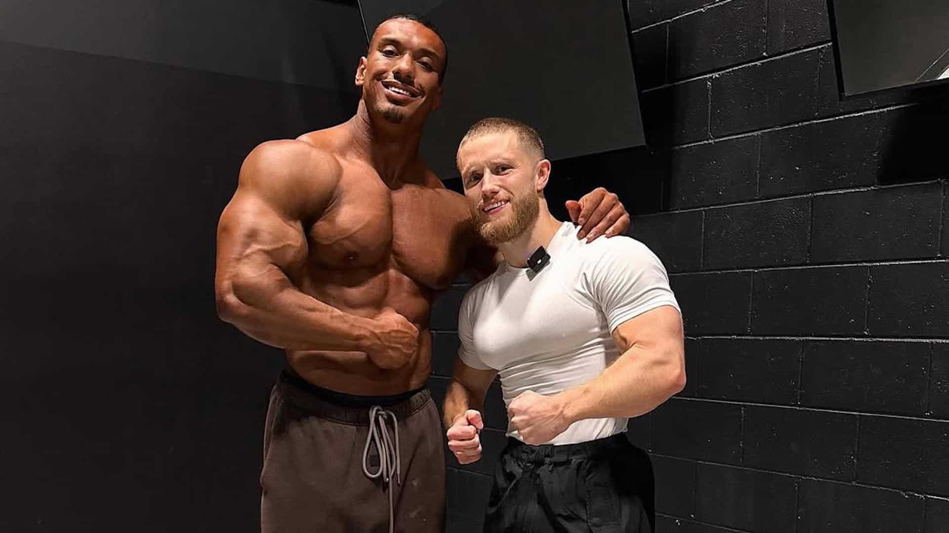 1920x1080 Jeff Nippard Shares Weightlifting Tips with Larry Wheels During Chest Workout