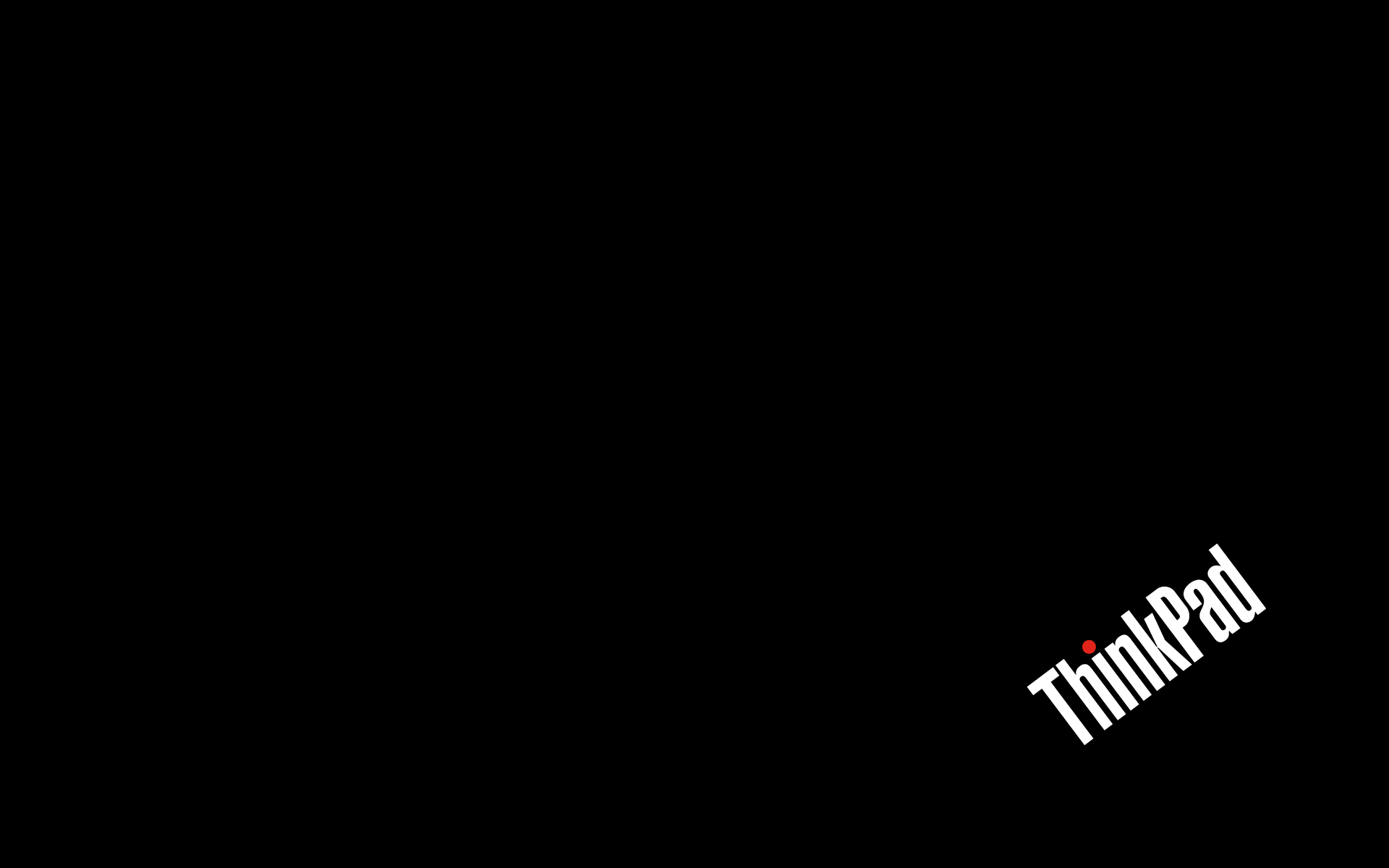 1920x1200 ThinkPad Wallpaper / Minimal / Black