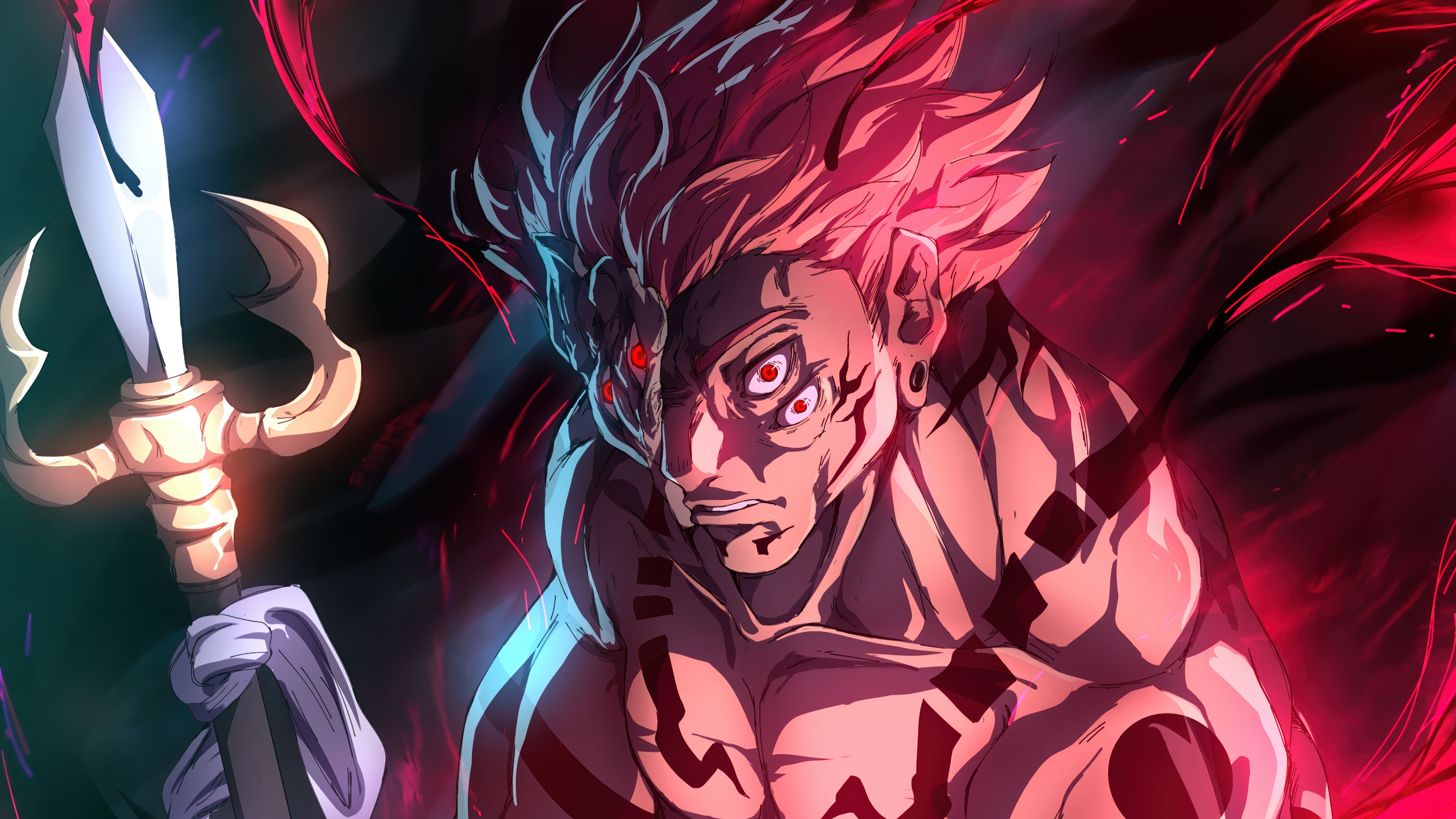 3840x2160 Sukuna True Form Jujutsu Kaisen 4K Wallpaper HD PC