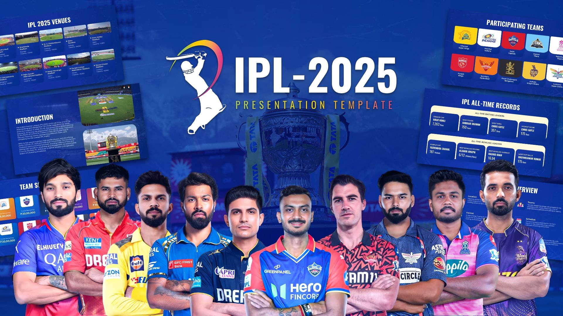 1920x1080 IPL 2025 Template. Free Sports Presentation Template