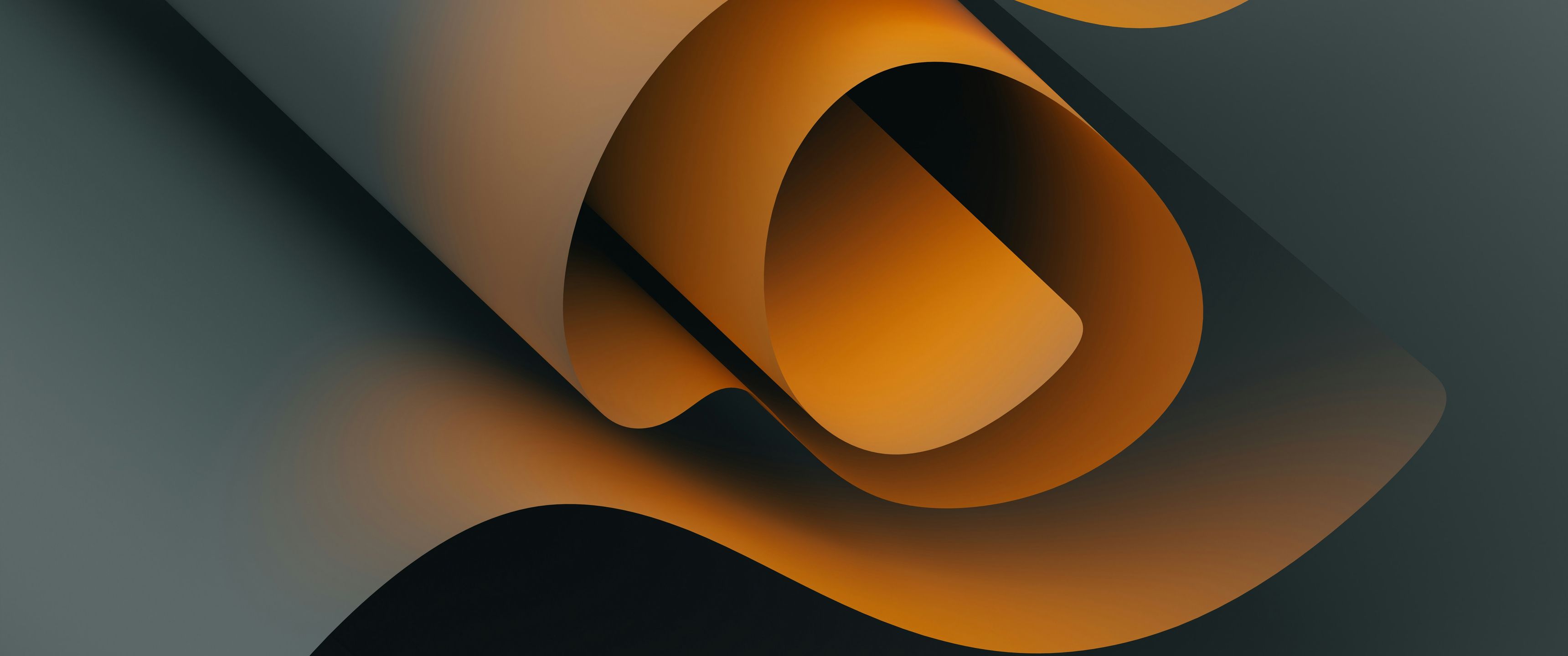 3440x1440 Orange And Black Folded Swirl UltraWide Quad HD 1440P , HD 4k Wallpaper, Image, Background, Photos and Picture