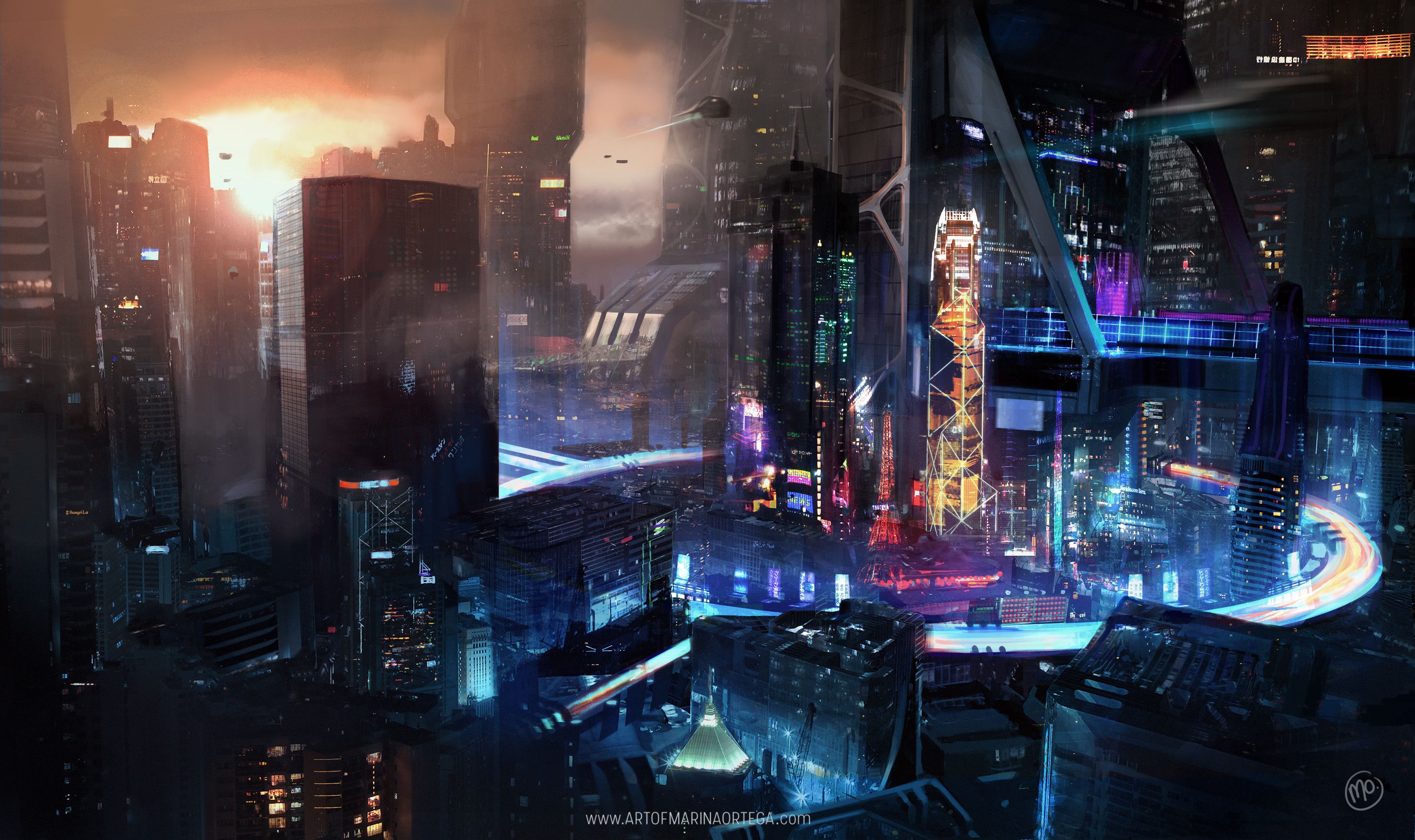 3543x2104 Cyberpunk Views