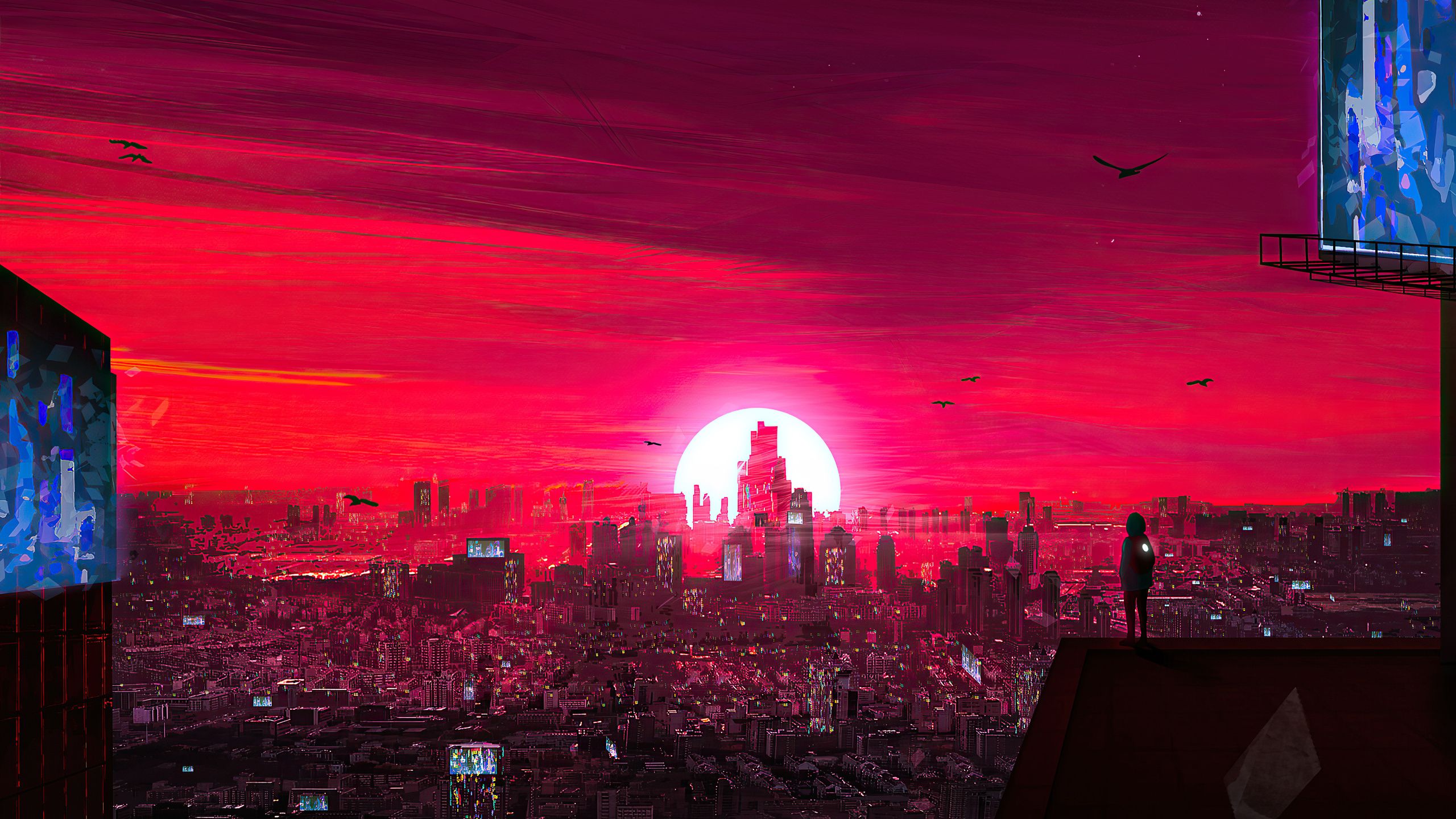 2560x1440 Alone Cyberpunk Morning 4k 1440P Resolution , HD 4k Wallpaper , Image, Background, Photos and Picture