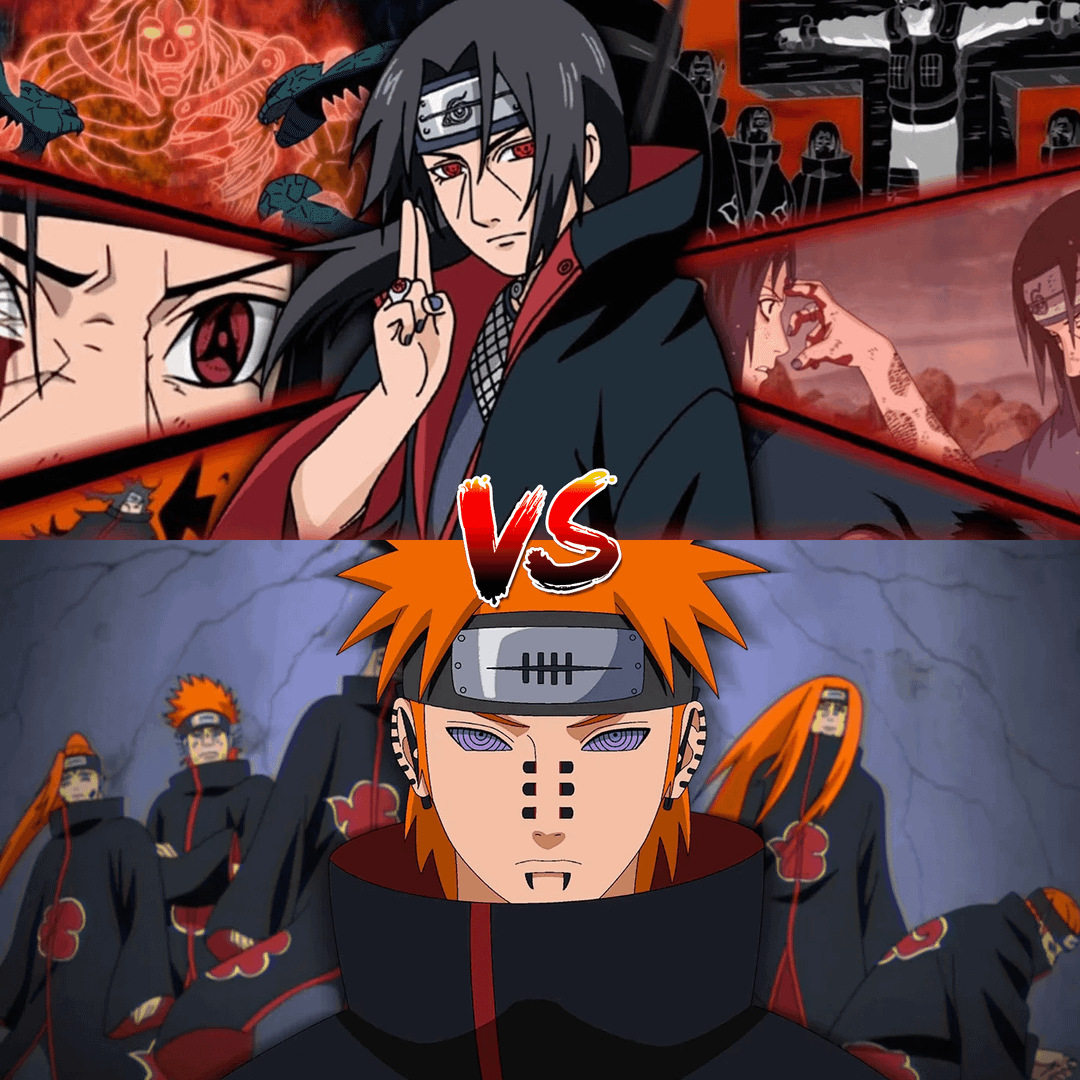 1080x1080 Start of Shippuden Itachi vs Pain