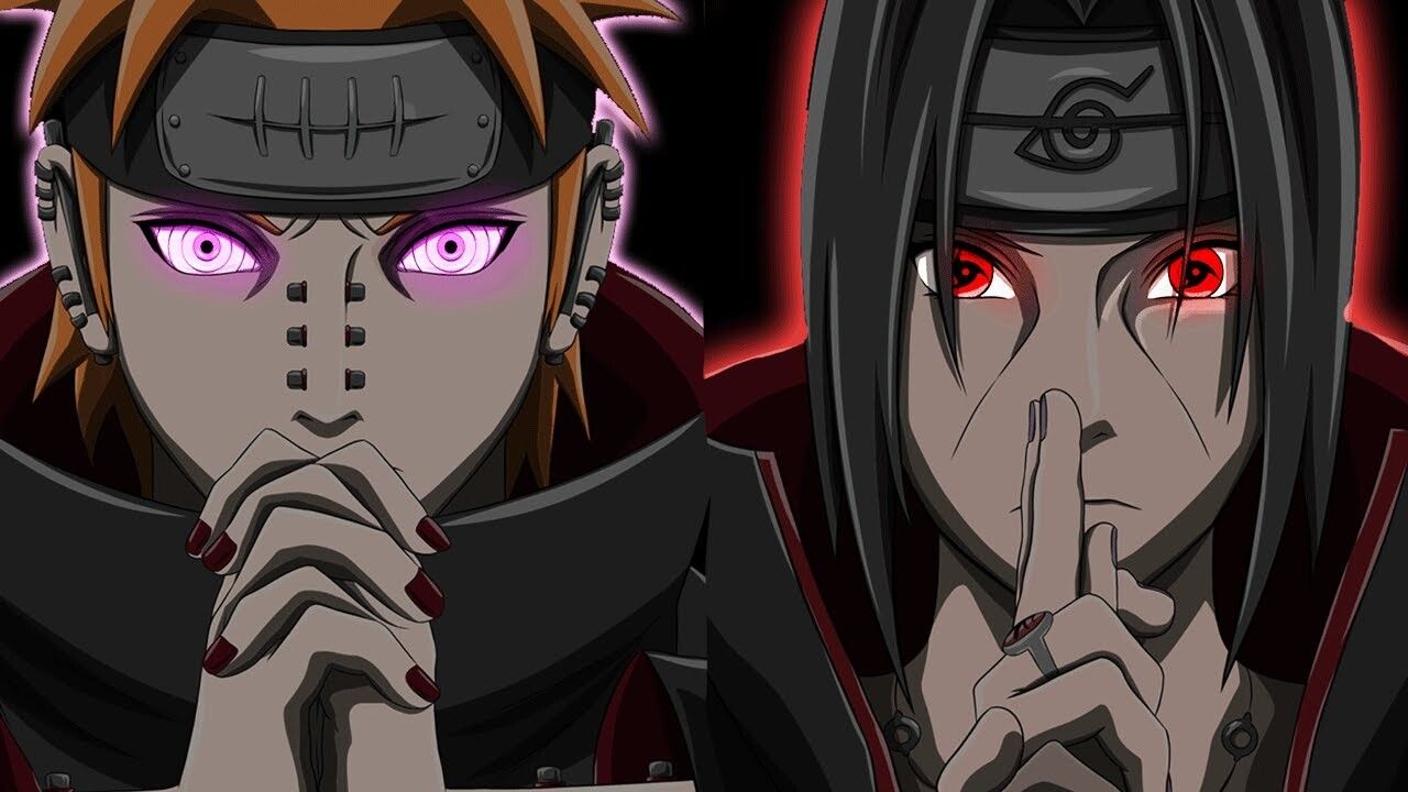 1280x720 Itachi Uchiha and Pain are running a Gauntlet