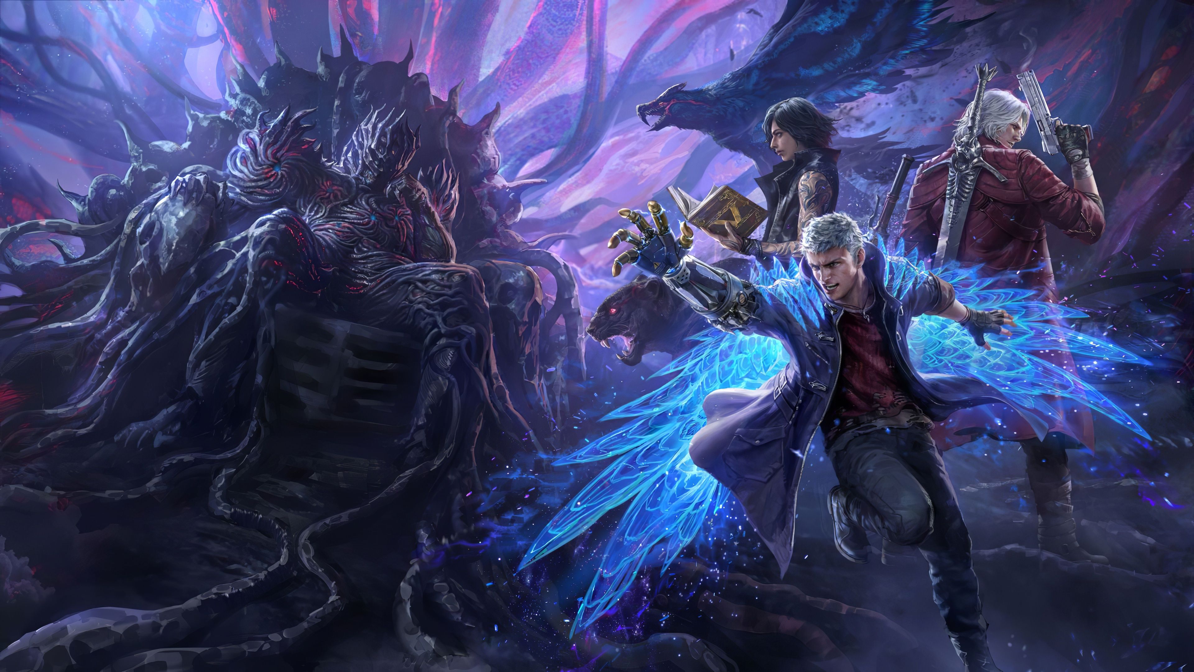 3840x2160 Wallpaper Dante, Nero, Devil May Cry, Devil May Cry 5 for mobile and desktop, section игры, resolution 3840x2160