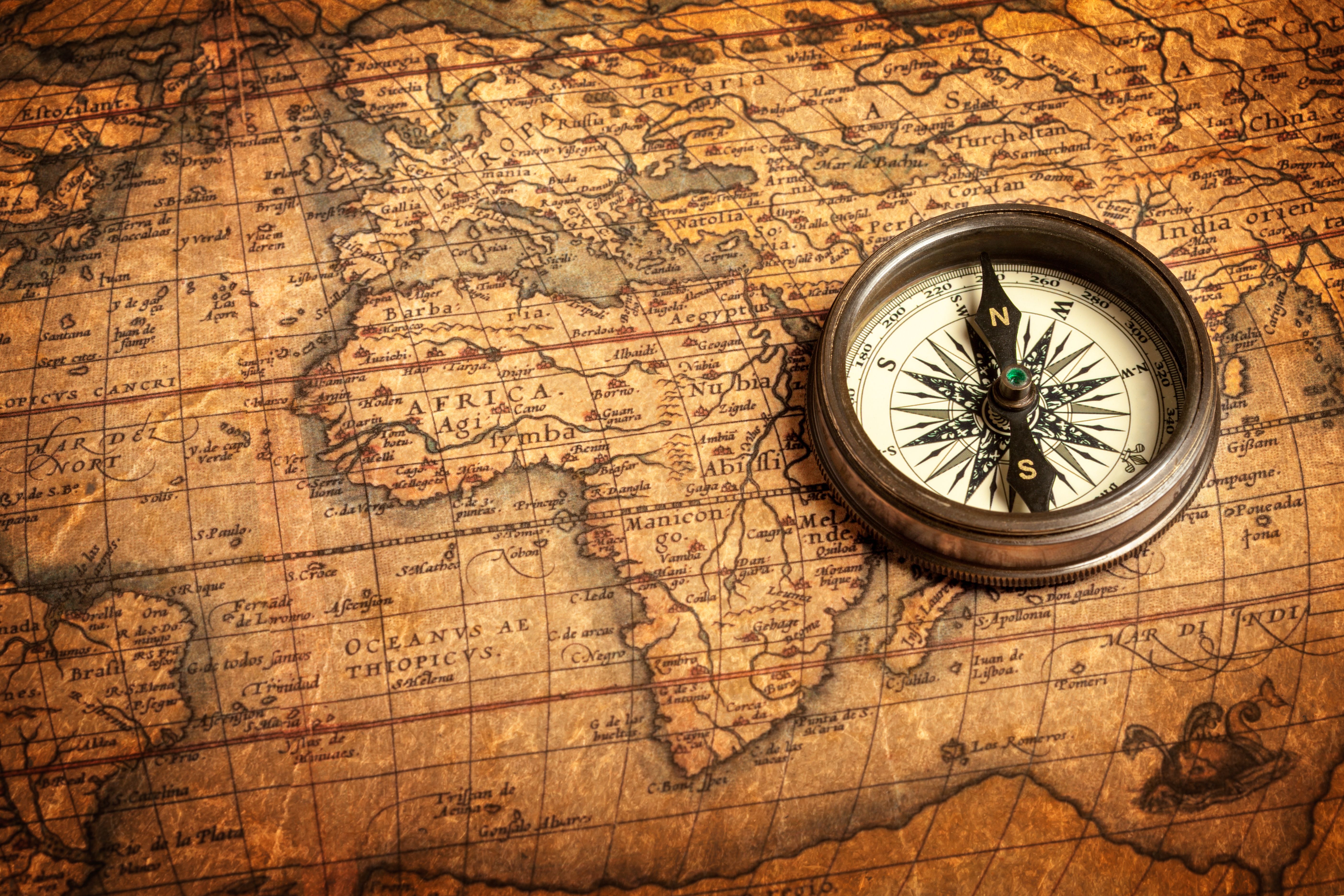 5616x3744 Wallpaper compass, vintage, romance, compass, Adventure, old maps, treasure hunting, old maps for mobile and desktop, section разное, resolution 5616x3744