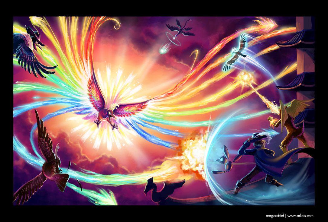 1085x736 List of Synonyms and Antonyms of the Word: ho oh pokemon realistic art