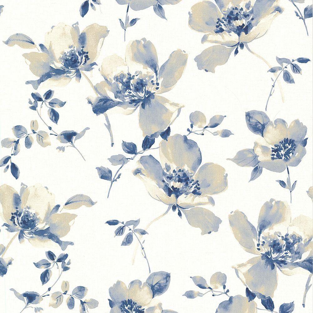 Buy Blue Floral Wallpaper Online In India  Etsy India