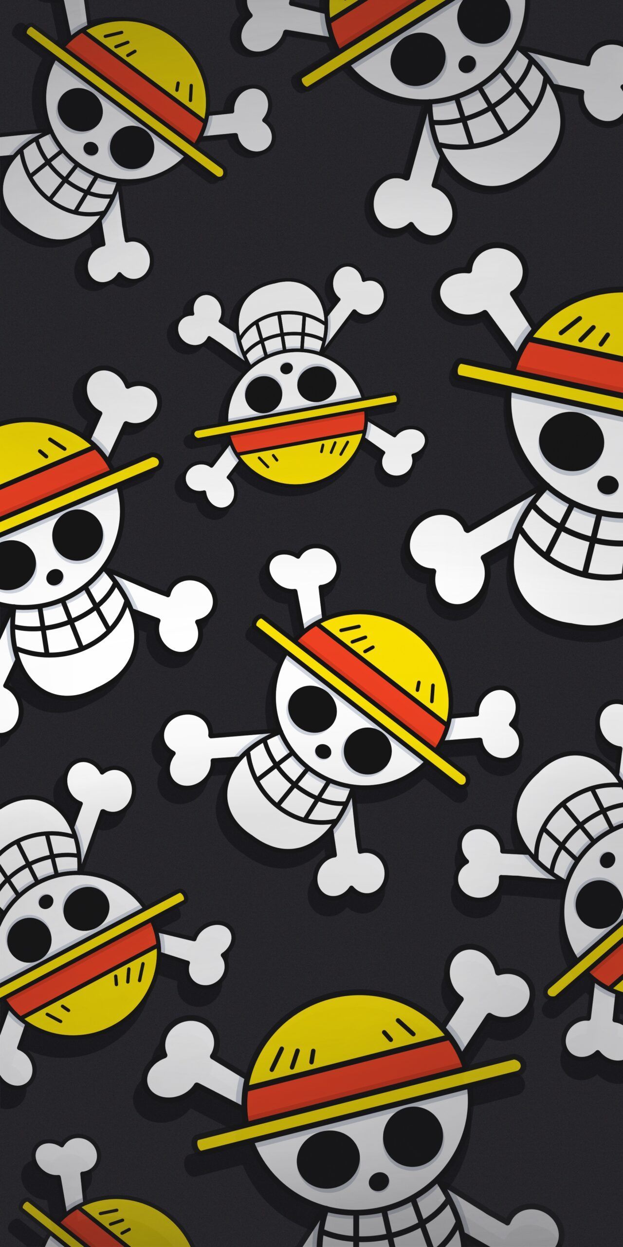 1280x2560 One Piece Skull Wallpaper