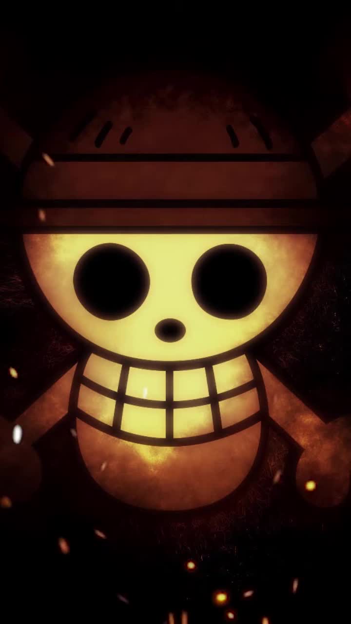 720x1280 Skull One Piece Black Background One Piece Skull Mobile Live Wallpaper