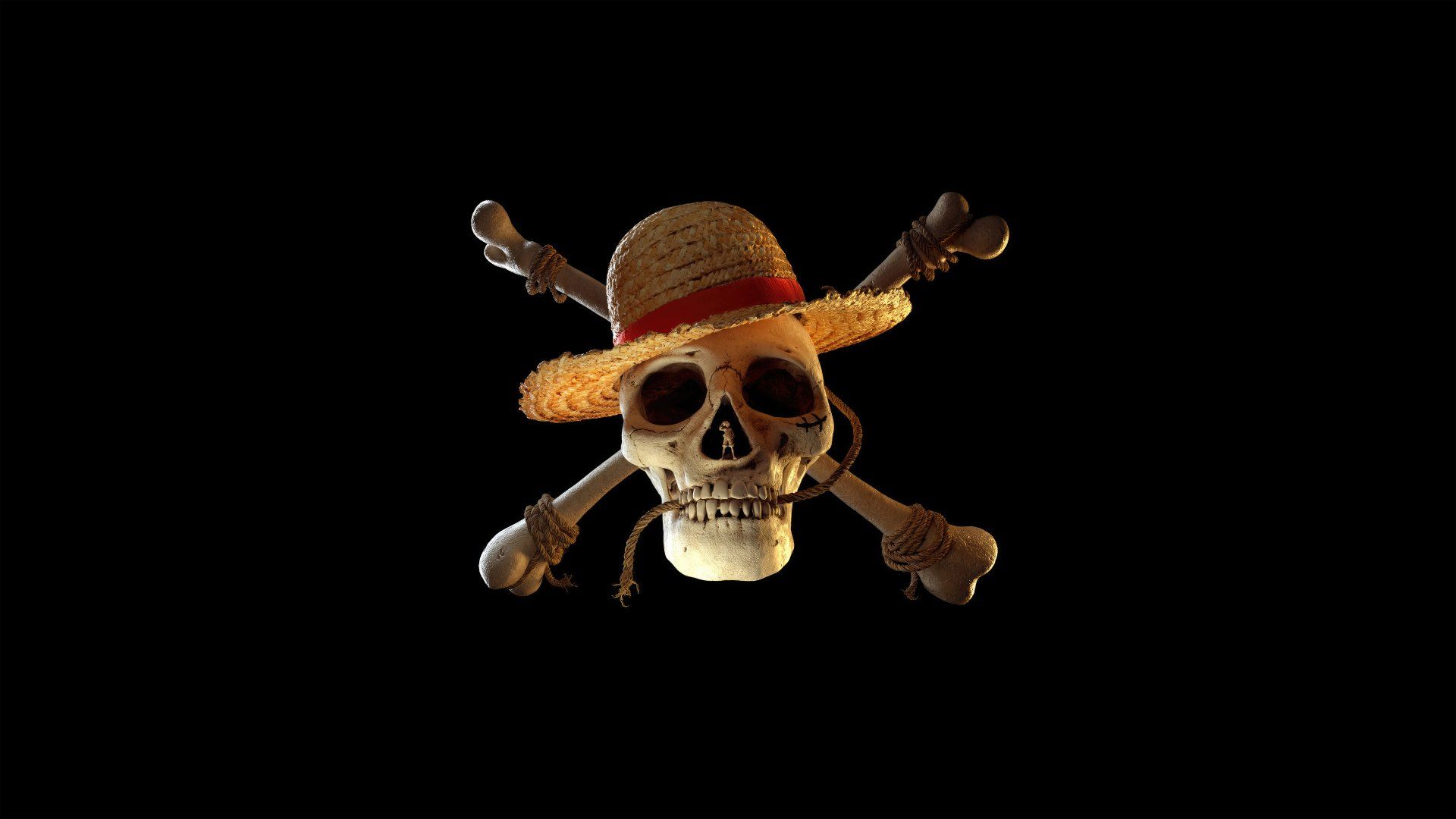 1920x1080 One Piece Live Action 8K Ultra HD Wallpaper: Iconic Straw Hat Skullx4320
