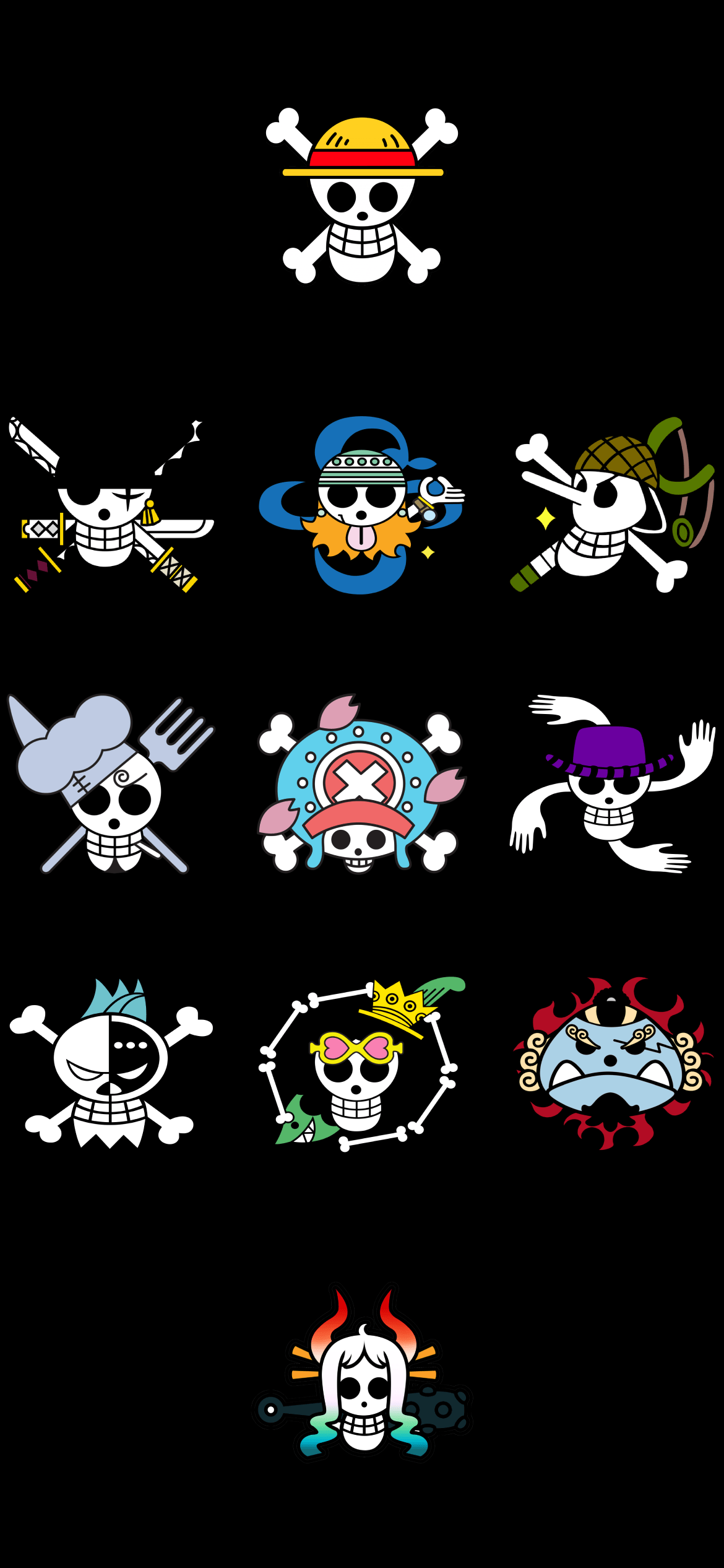 1170x2532 Made an updated straw hat wallpaper