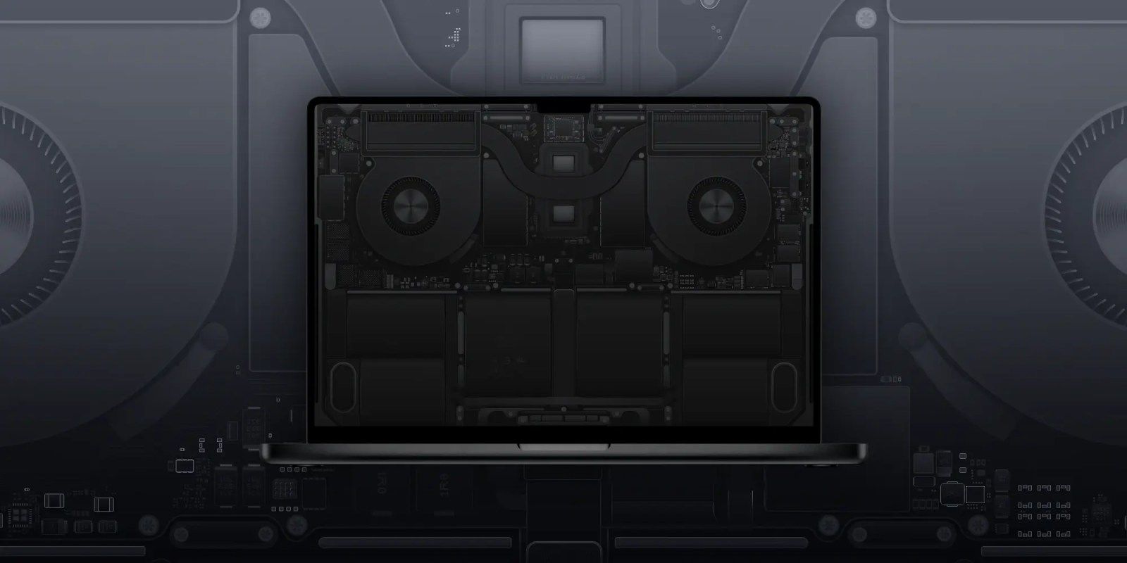 1600x800 Download the Space Black MacBook Pro wallpaper from Basic Apple Guy