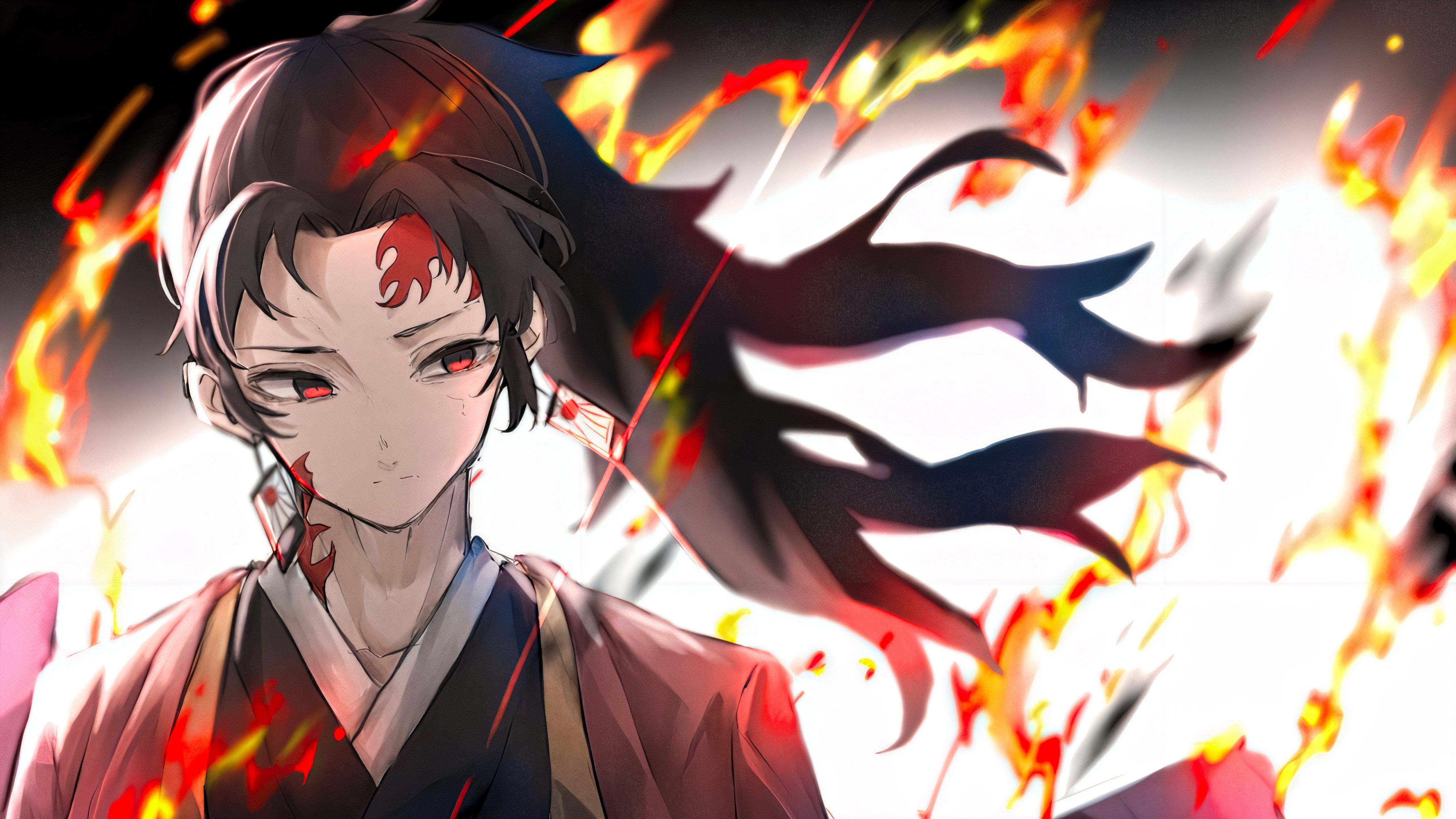 5120x2880 Yoriichi Tsugikuni from Demon Slayer Anime Wallpaper 4K for Desktop