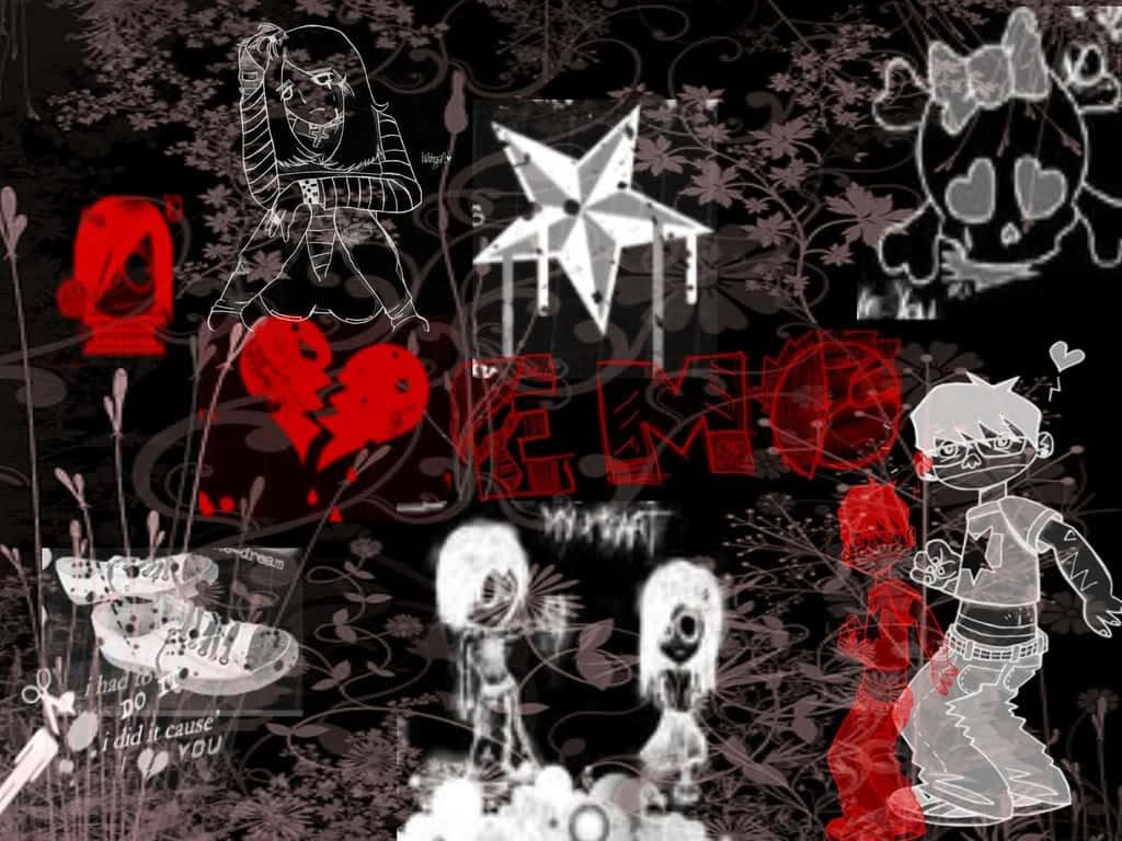 1024x768 Emo Anime Wallpaper