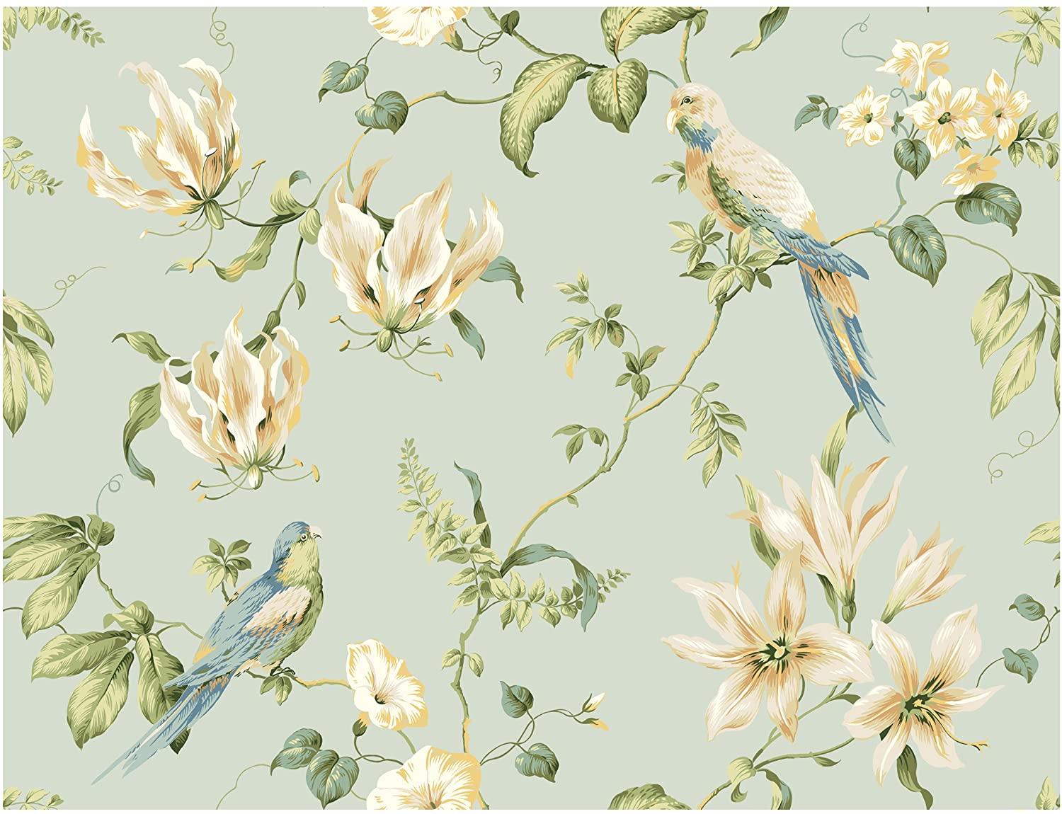 1500x1150 York Wallcoverings Casabella Tropical Floral Removable Wallpaper