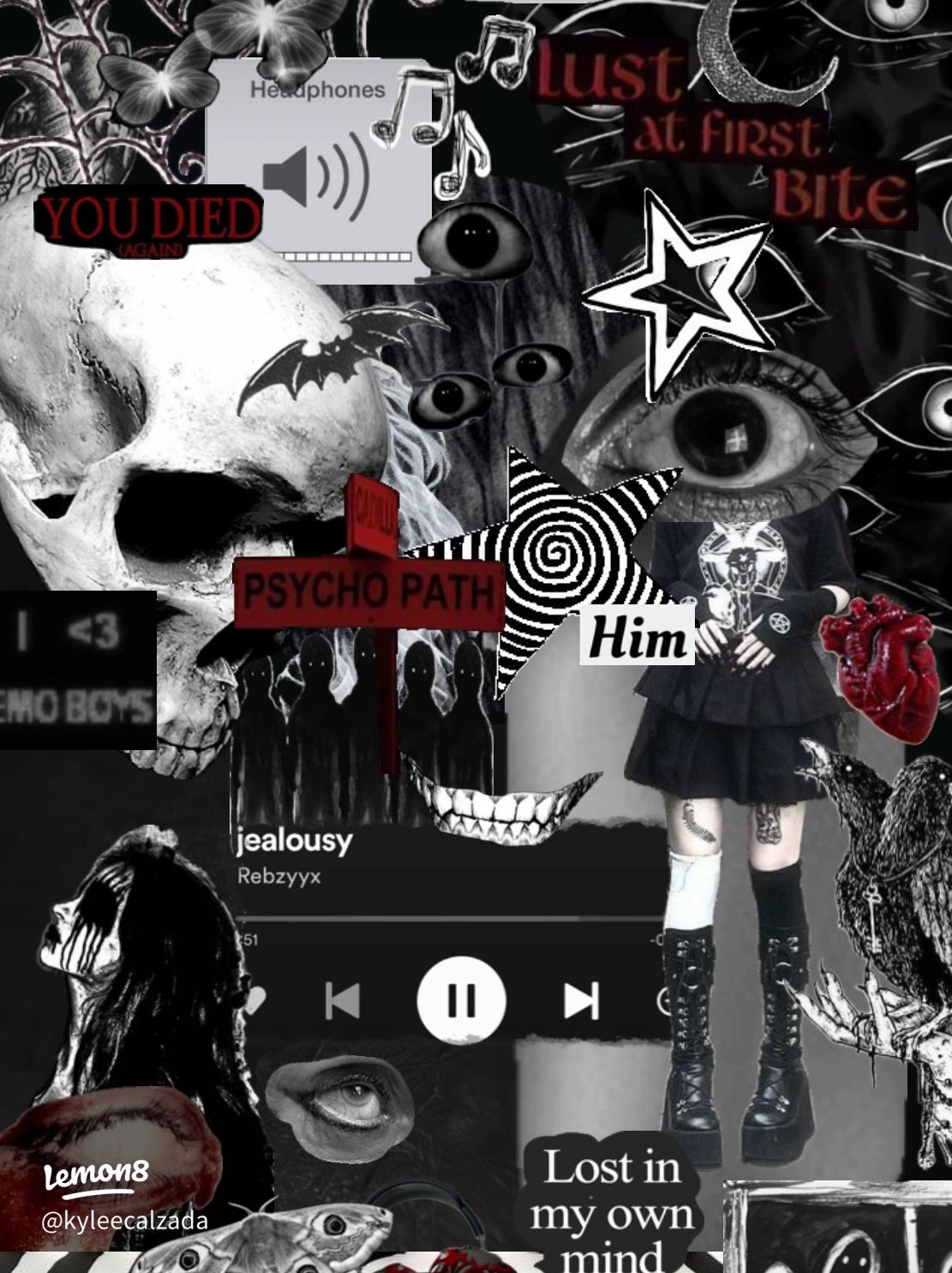 1111x1485 Spooky & Edgy Emo Halloween Wallpaper: Aesthetic Background for Your Laptop