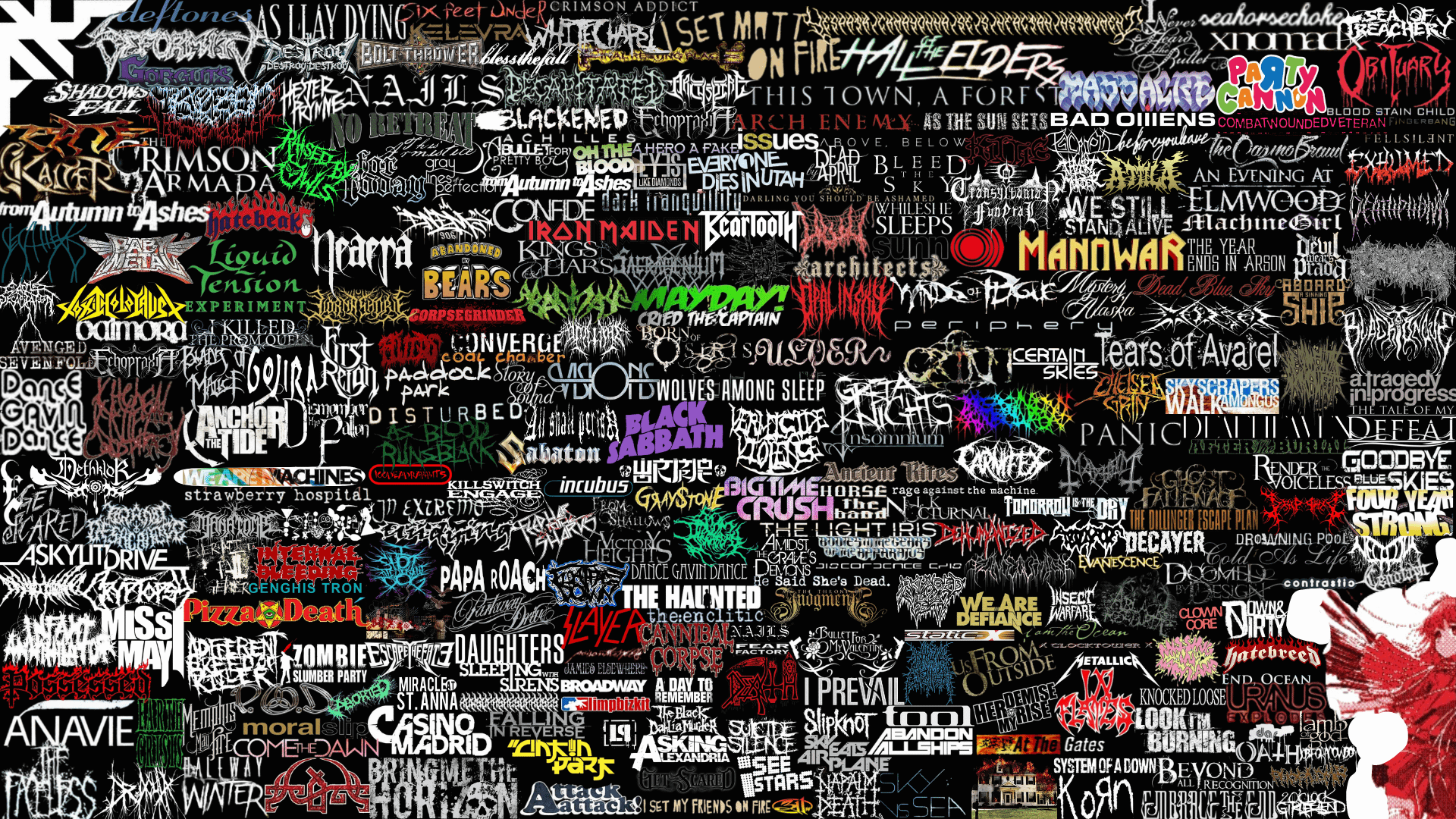 1920x1080 Metal Wallpaper Contains Some Hardcore Emo Bands