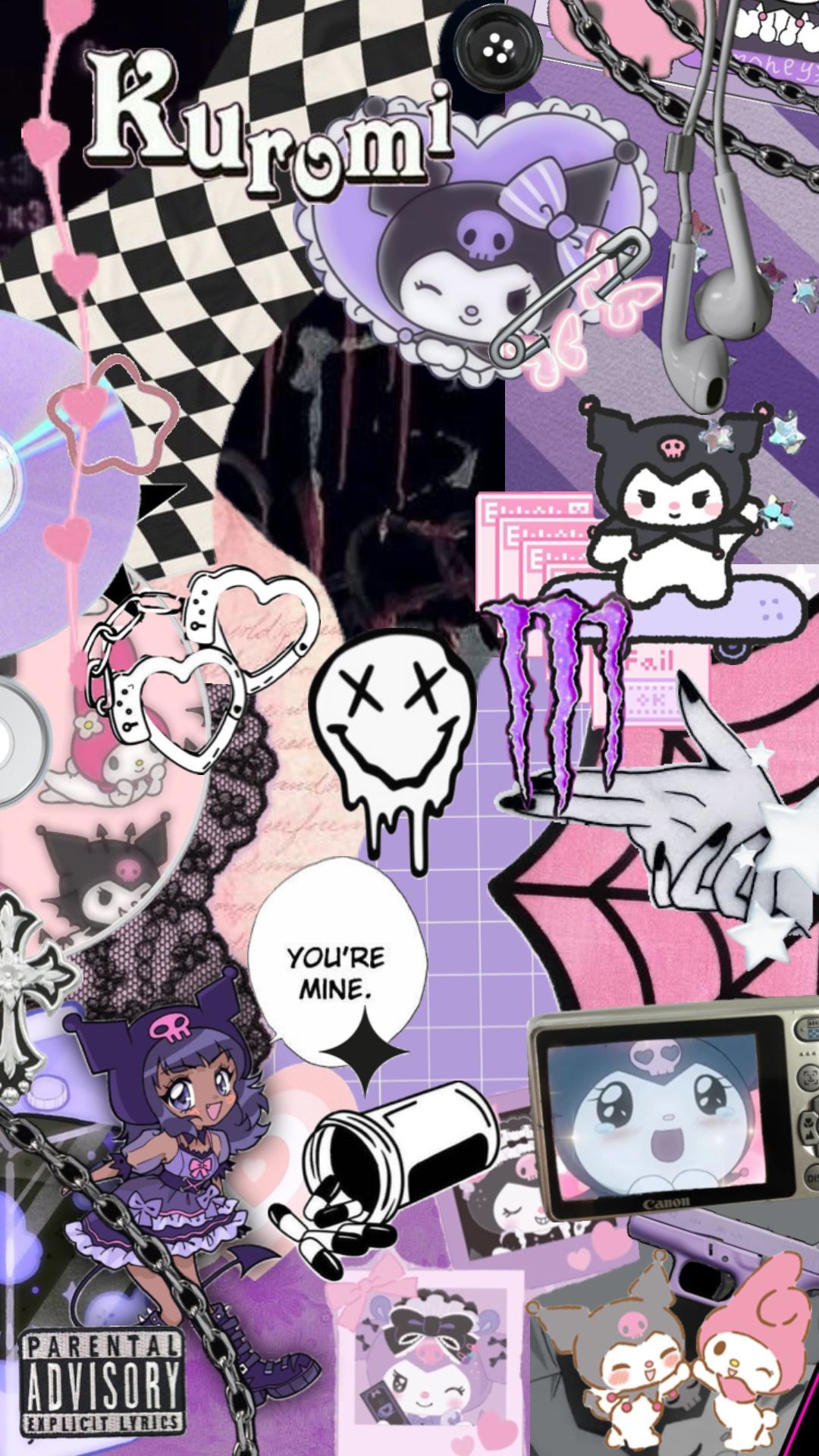 1080x1920 Emo Kuromi Wallpaper