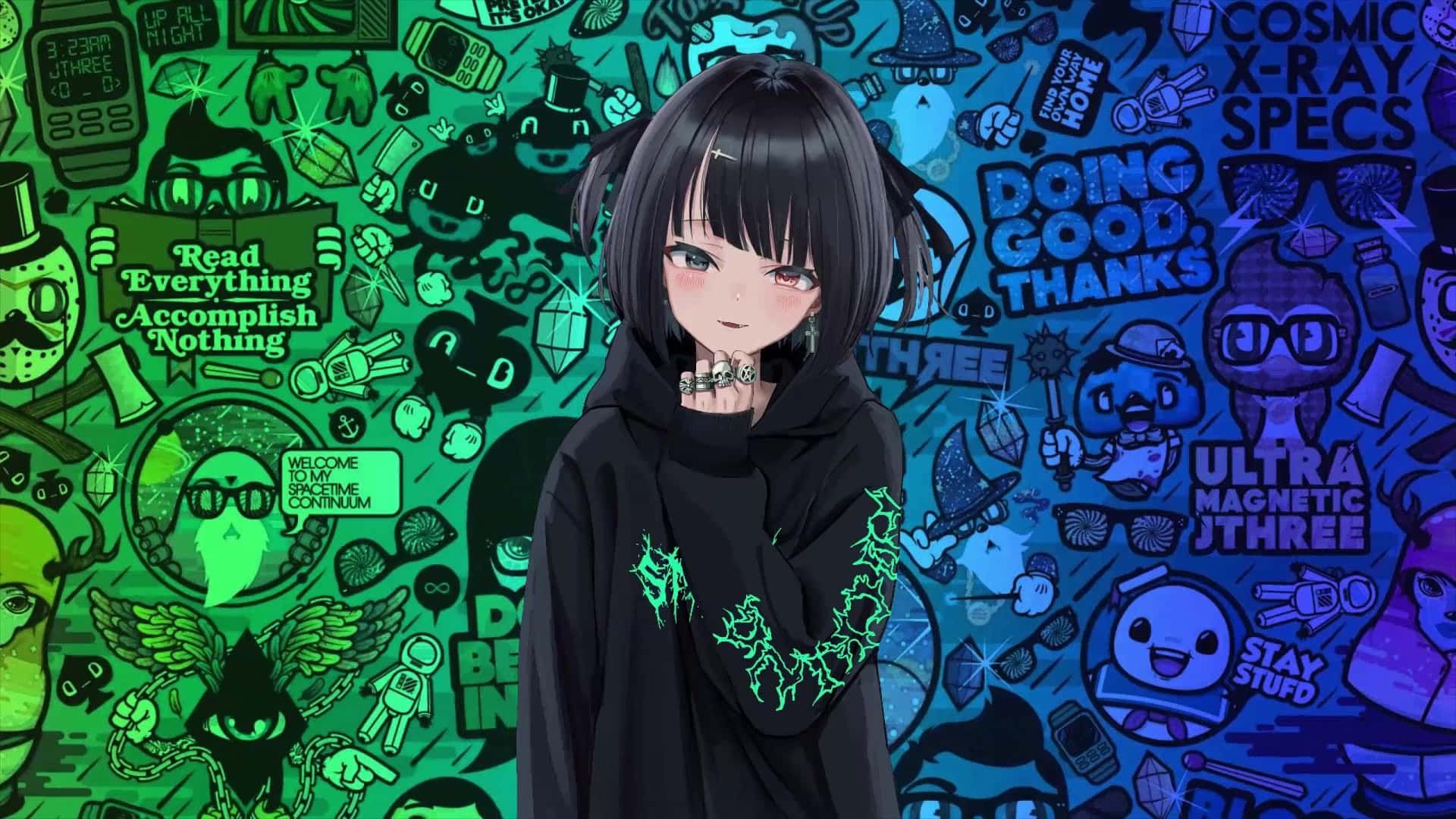 1920x1080 Emo Anime Girl Wallpaper, HD Background