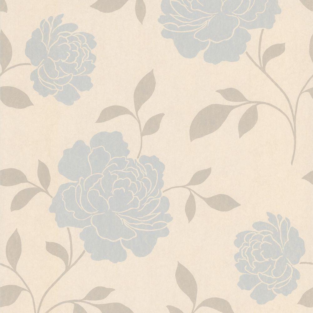 1000x1000 Clara Light Blue Floral Silhouette Wallpaper 301 66918. Wallpaper