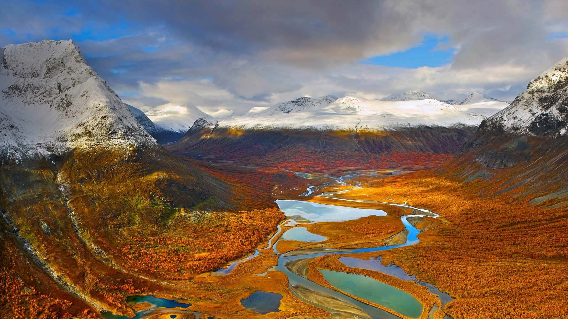 1920x1080 Wallpaper nature, landscape, Sweden, Sweden, Sarek National Park, Rapadalen, The Sarek National Park, Rapa Valley for mobile and desktop, section природа, resolution 1920x1080