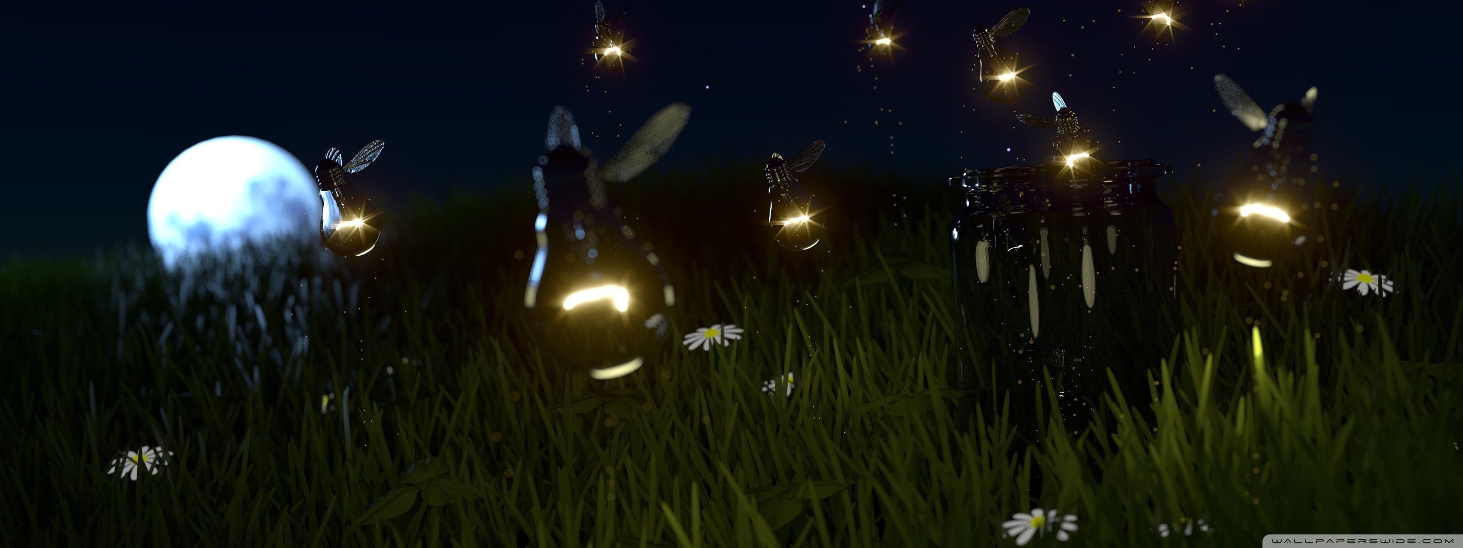 2880x1080 Firefly 4K UHD Wallpaper for UltraHD Desktop and TV : Dual Monitor : Smartphone and Tablet Devices