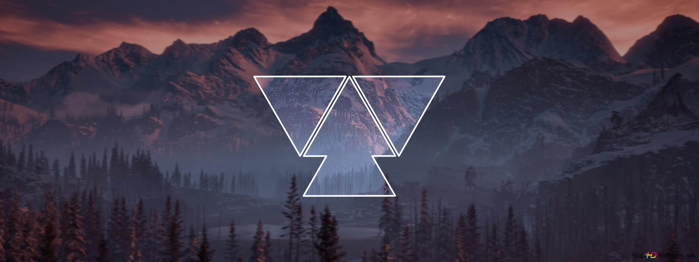 2880x1080 Geometric Effect 4K wallpaper download