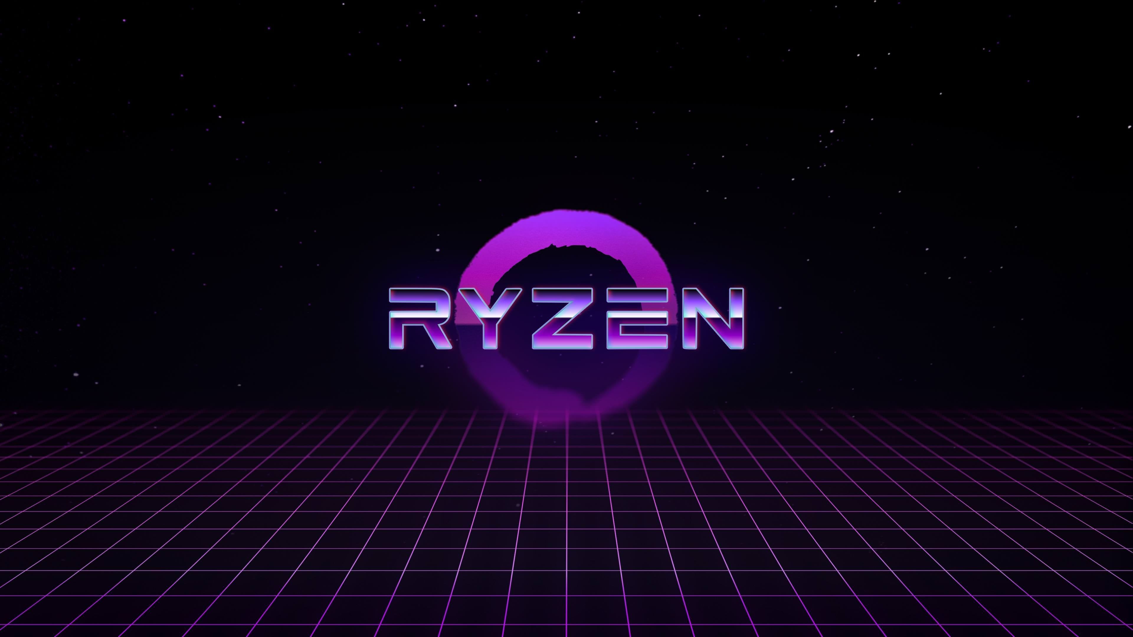 3840x2160 Made An 80s Style Ryzen Wallpaper