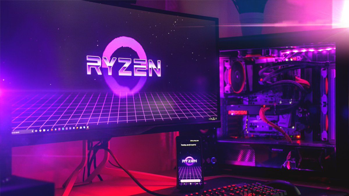 1200x675 Take a look at this awesome 80s inspired Wallpaper Get your Retro Ryzen setup ready!