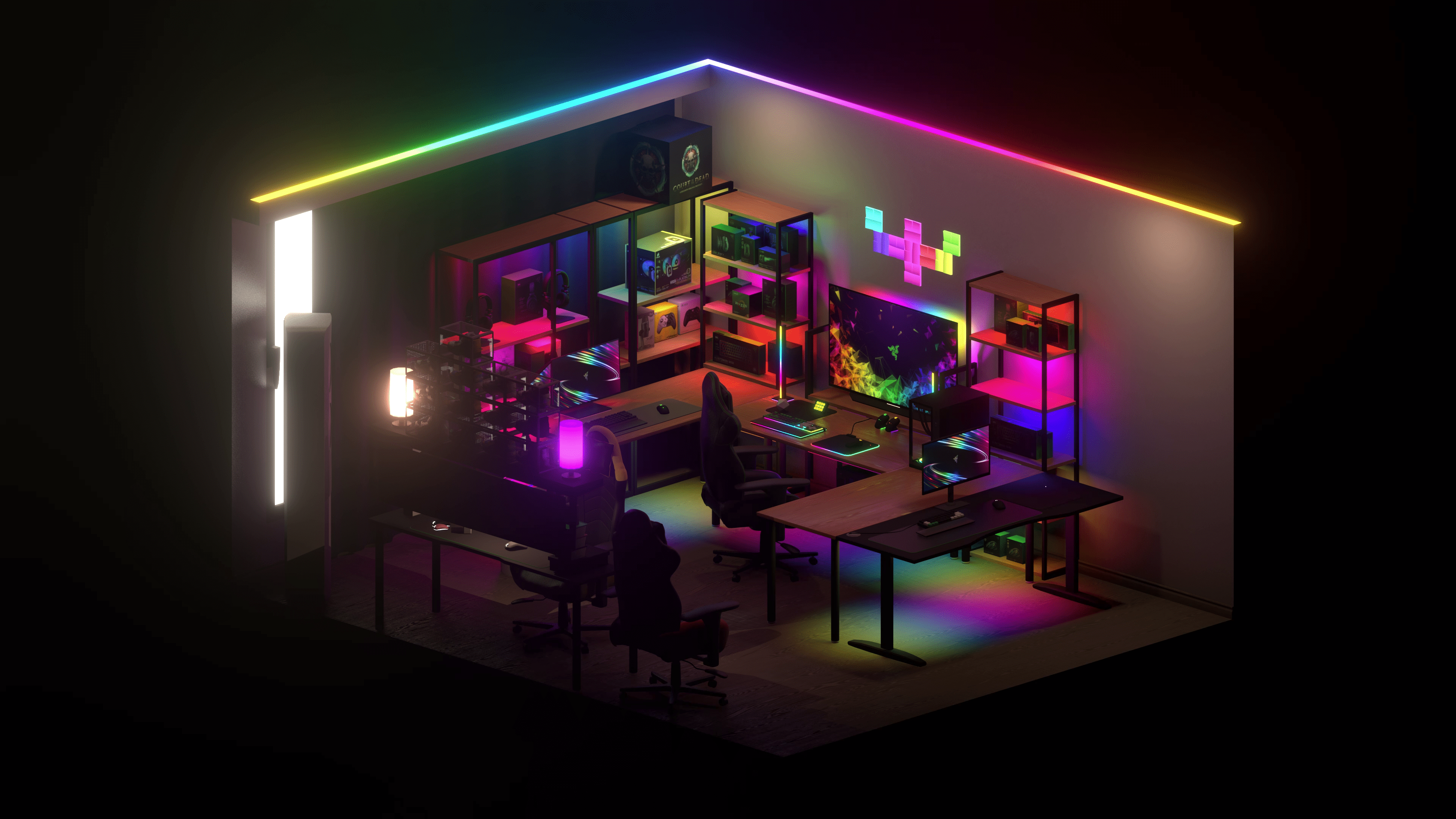 3840x2160 Chroma Lair Wallpaper